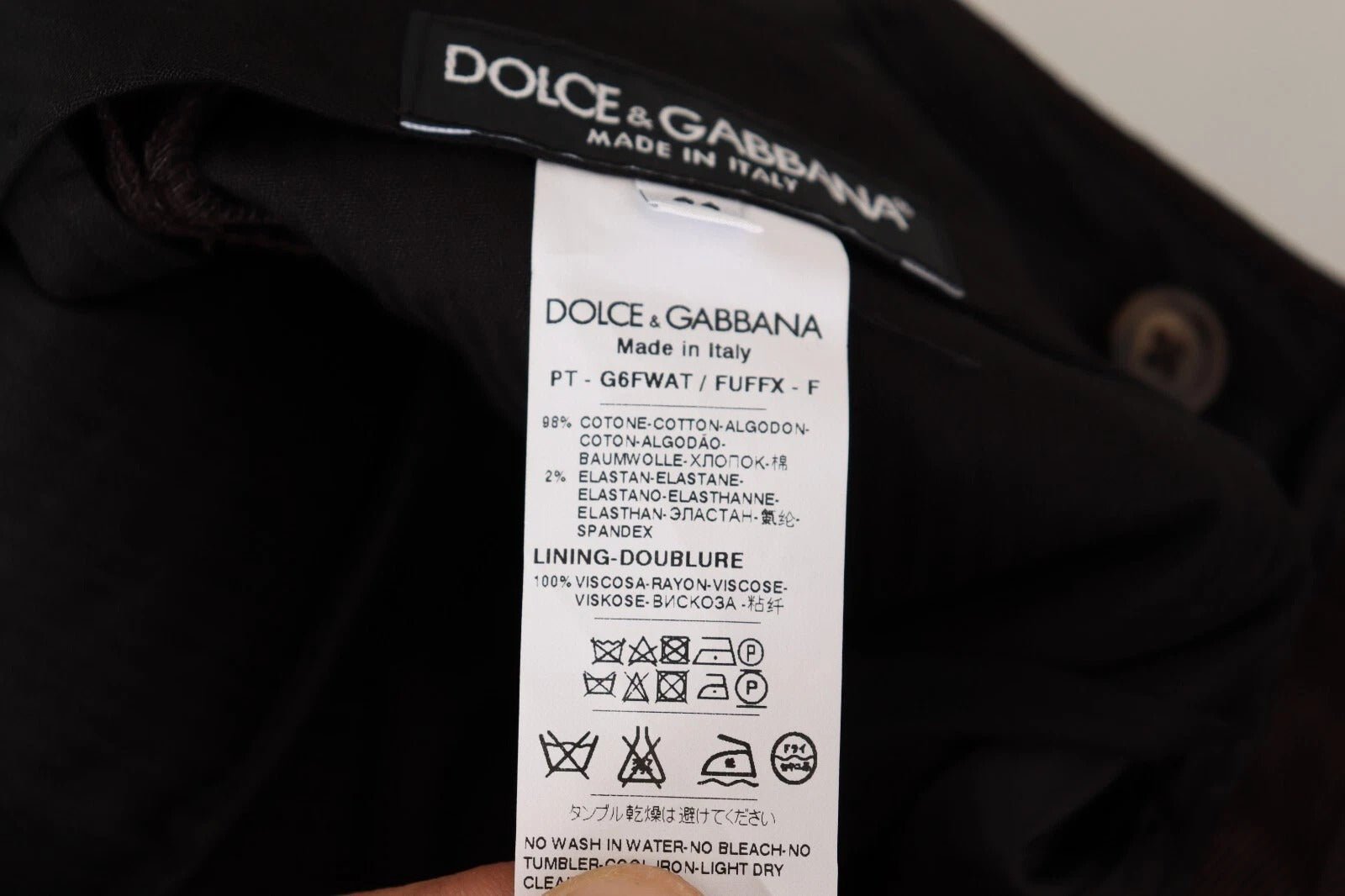 Dolce & Gabbana Bordeaux Cotton Stretch Skinny Trouser - RIMODA