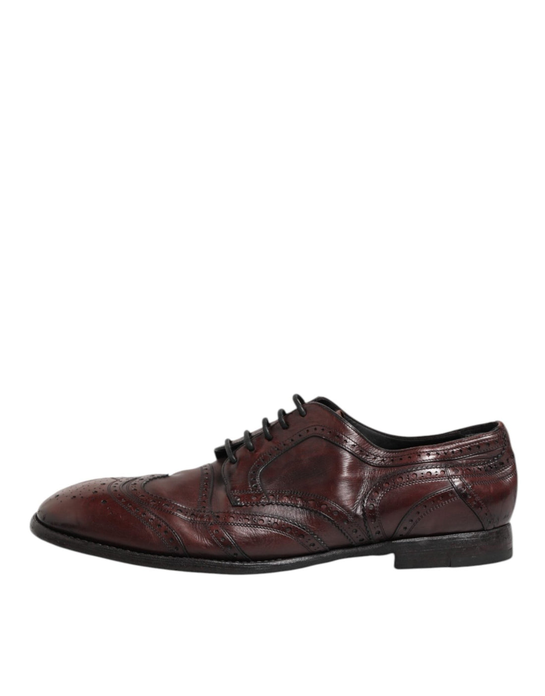 Dolce & Gabbana Bordeaux Leather Lace Up Dress Derby Shoes - RIMODA