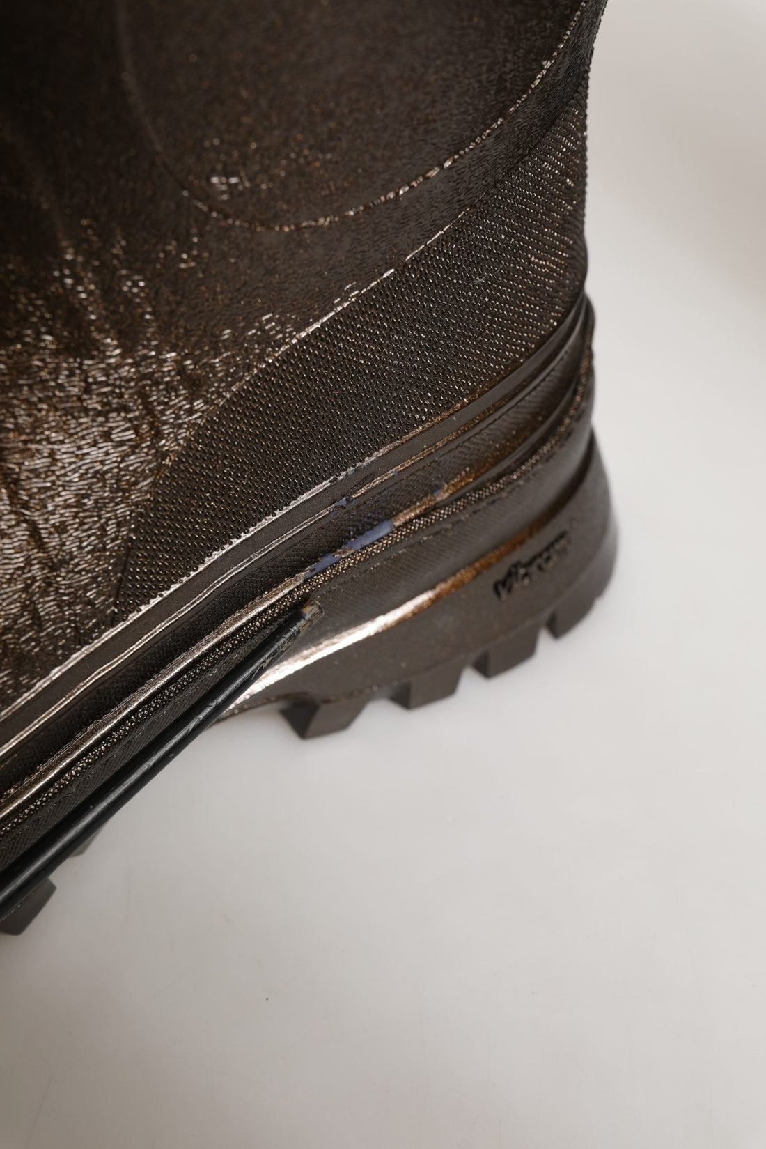 Dolce & Gabbana Bronze PVC Pull On Rain Boots Men Shoes - RIMODA