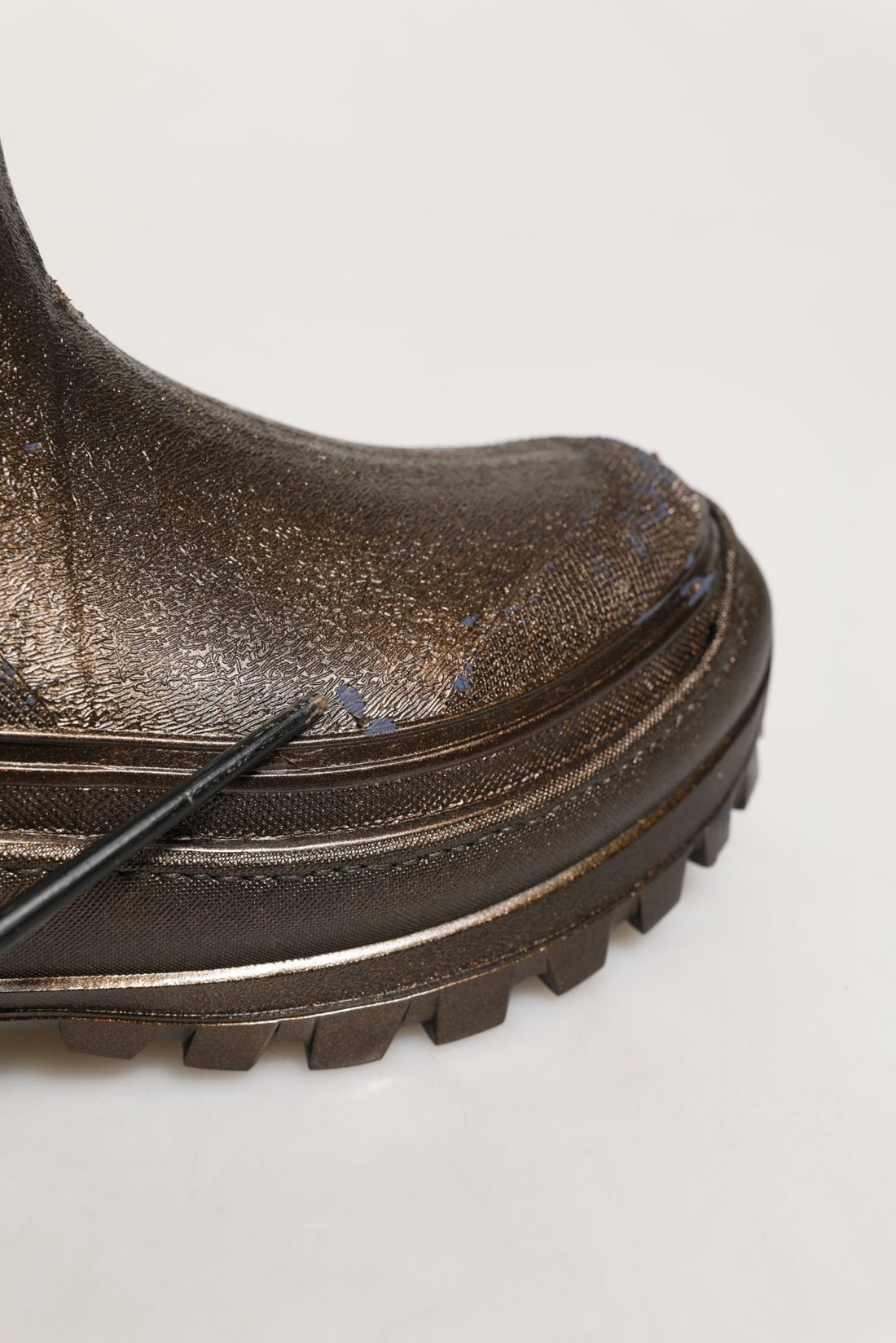 Dolce & Gabbana Bronze PVC Pull On Rain Boots Men Shoes - RIMODA