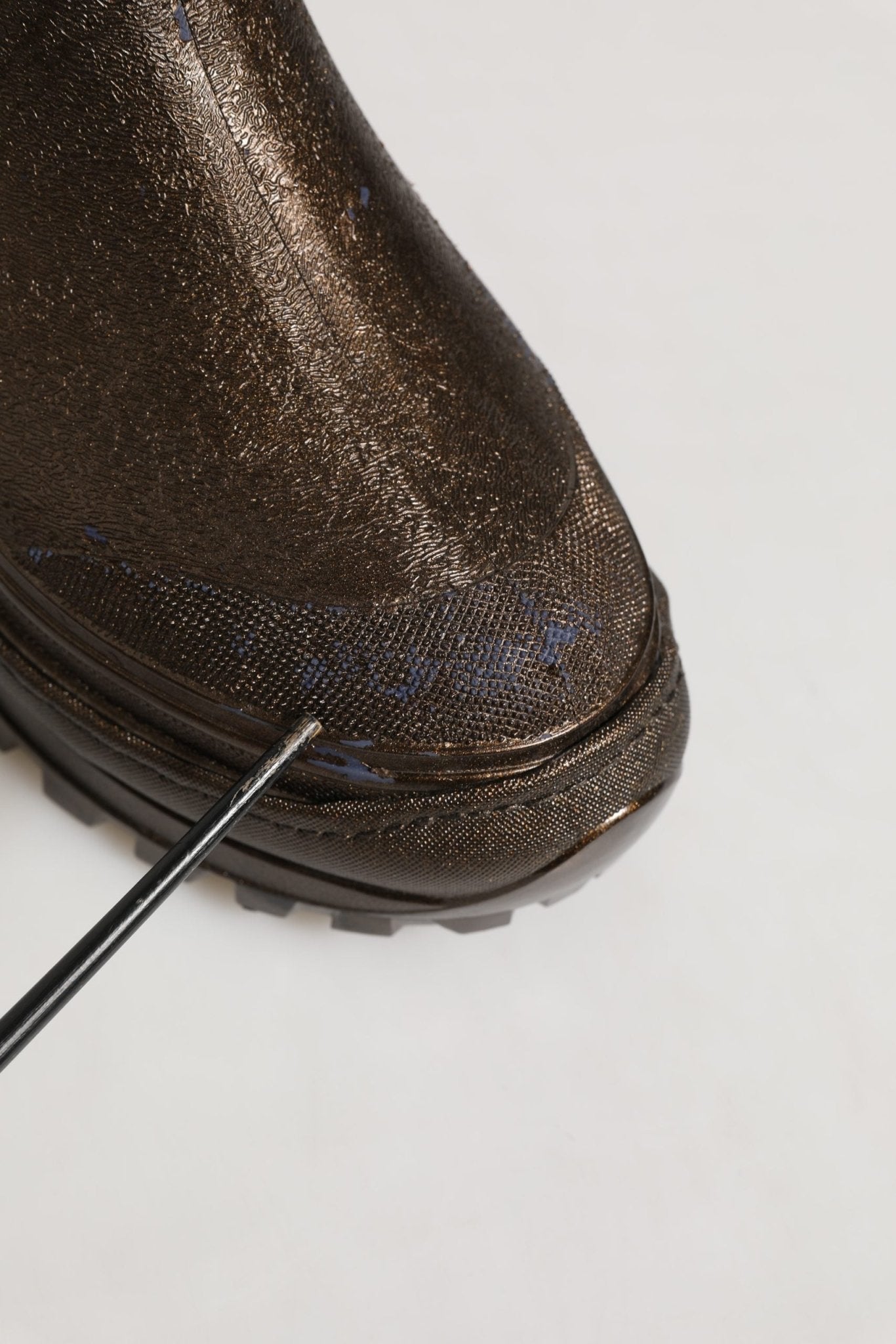 Dolce & Gabbana Bronze PVC Pull On Rain Boots Men Shoes - RIMODA