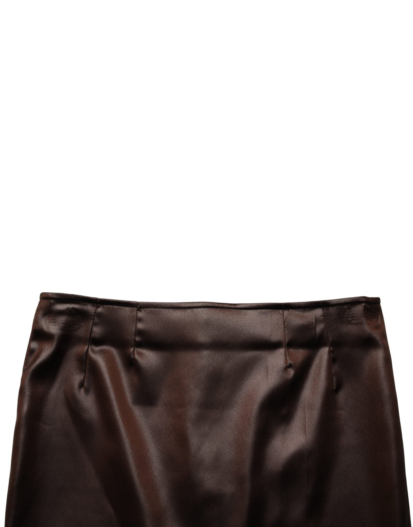 Dolce & Gabbana Brown Acetate High - Waisted Pencil Cut Skirt - RIMODA