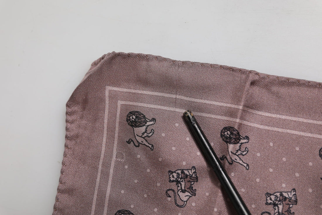 Dolce & Gabbana Brown Animal Print Square Foulard Scarf - RIMODA