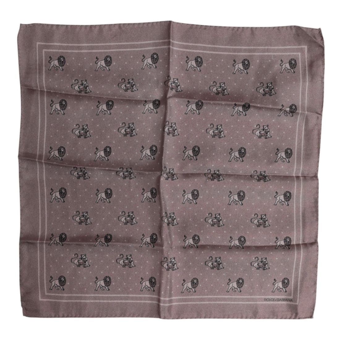 Dolce & Gabbana Brown Animal Print Square Foulard Scarf - RIMODA