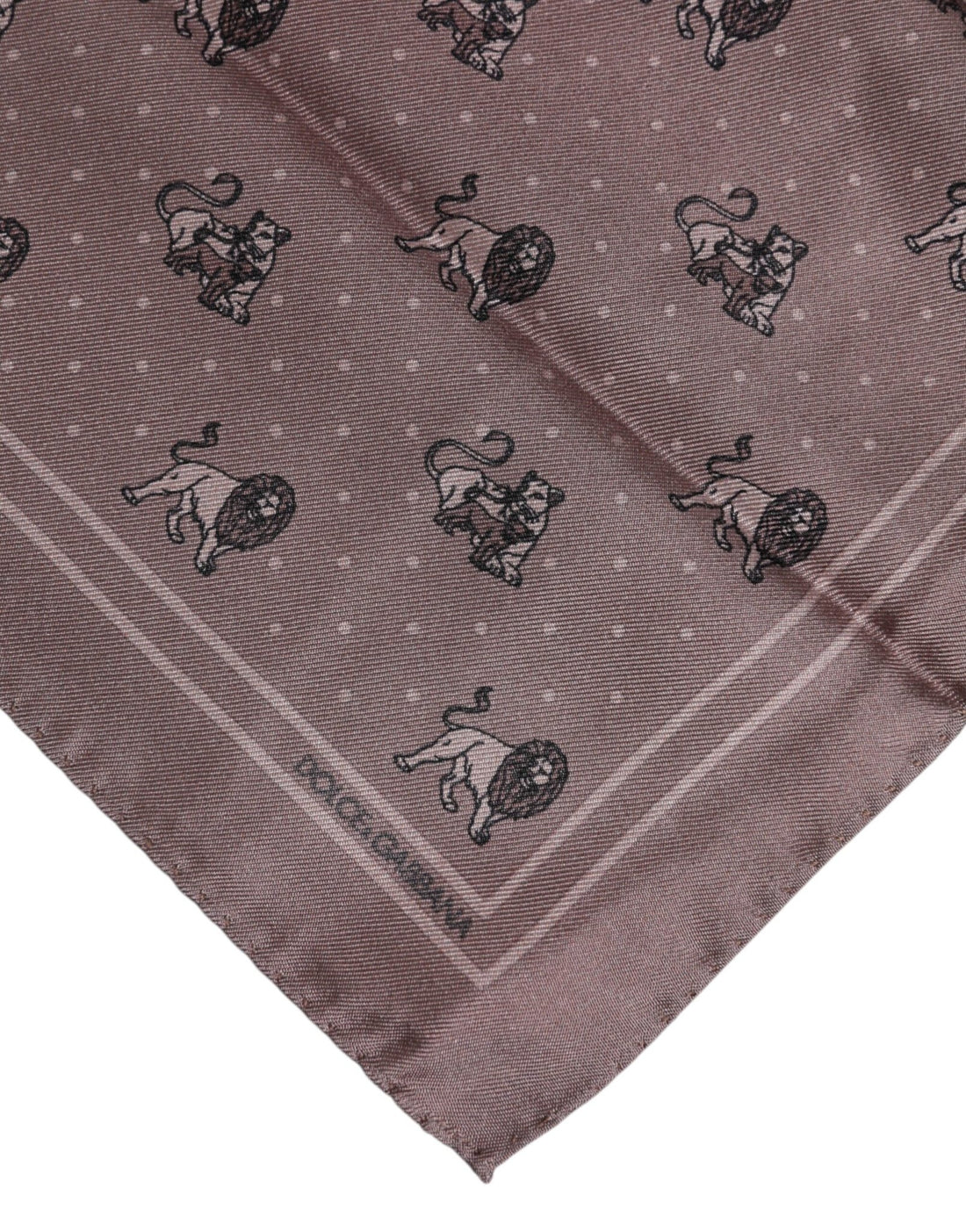 Dolce & Gabbana Brown Animal Print Square Foulard Scarf - RIMODA
