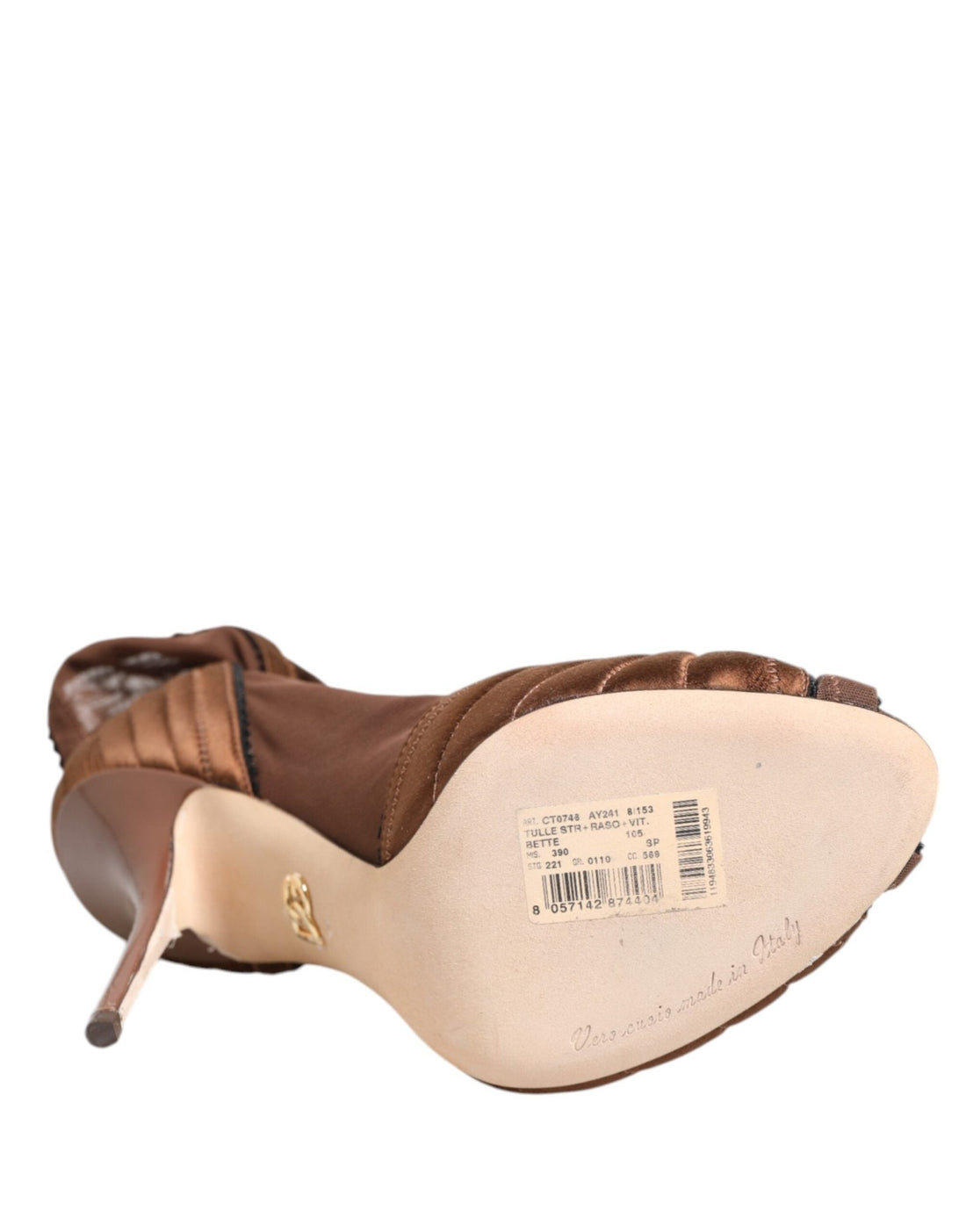 Dolce & Gabbana Brown Bette High Heeled Ankle Boots Shoes - RIMODA