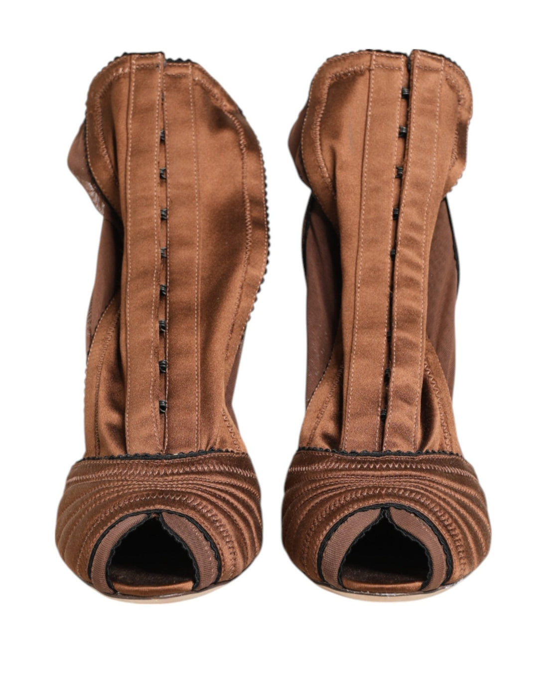 Dolce & Gabbana Brown Bette High Heeled Ankle Boots Shoes - RIMODA