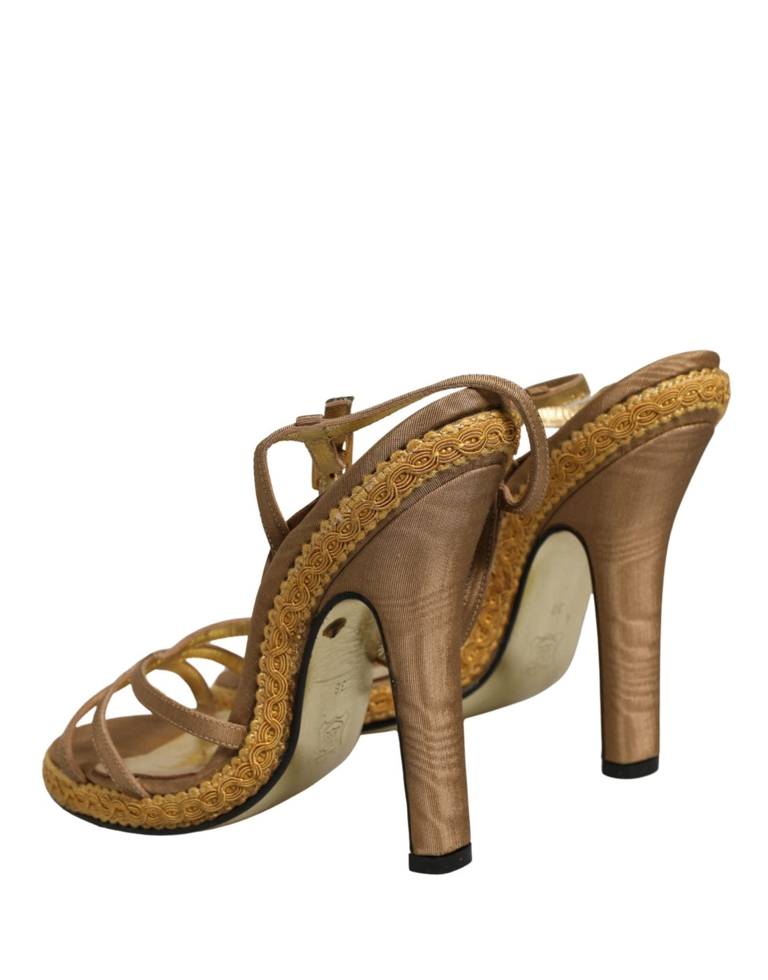 Dolce & Gabbana Brown Braided Ankle Strap Heels Sandals Shoes - RIMODA