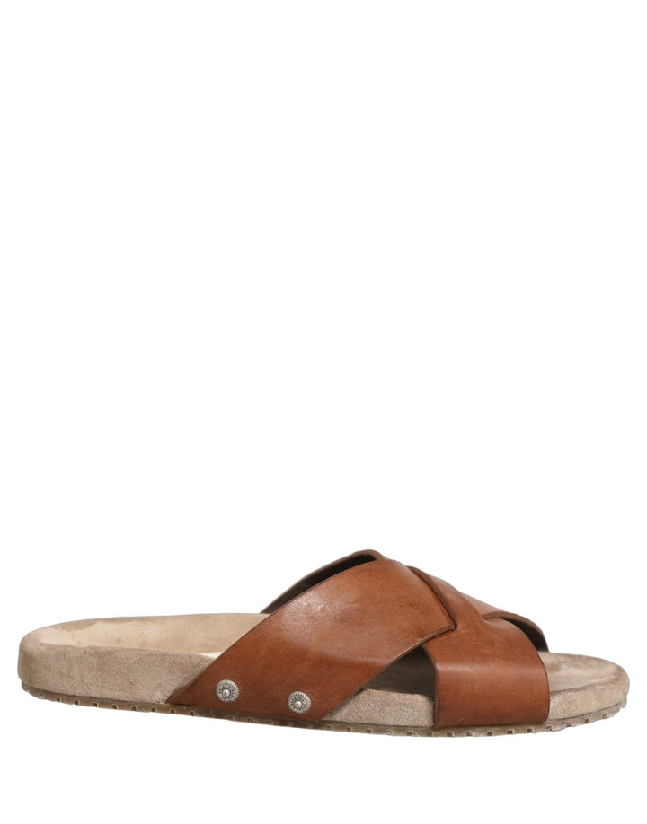 Dolce & Gabbana Brown Calf Leather Slides Sandals Shoes - RIMODA