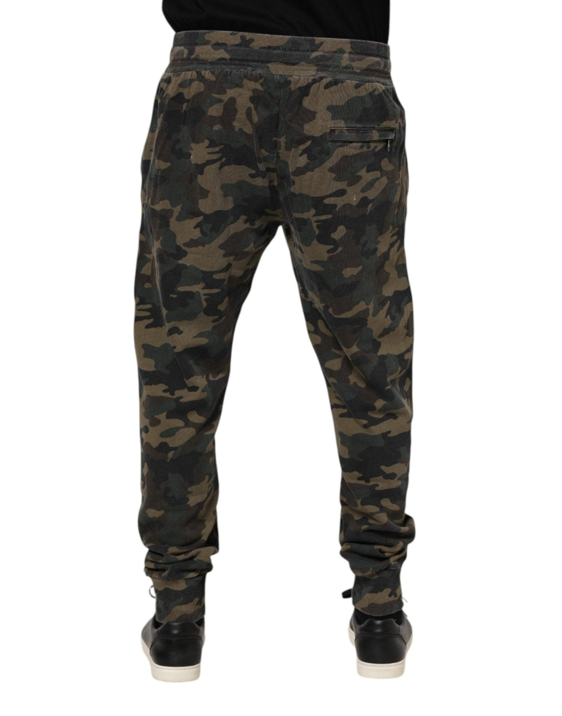 Dolce & Gabbana Brown Camouflage Cotton Men Jogger Pants - RIMODA