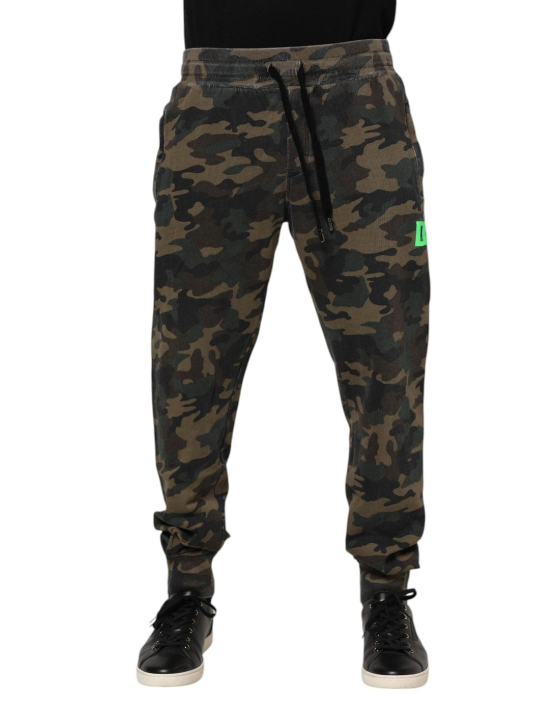 Dolce & Gabbana Brown Camouflage Cotton Men Jogger Pants - RIMODA