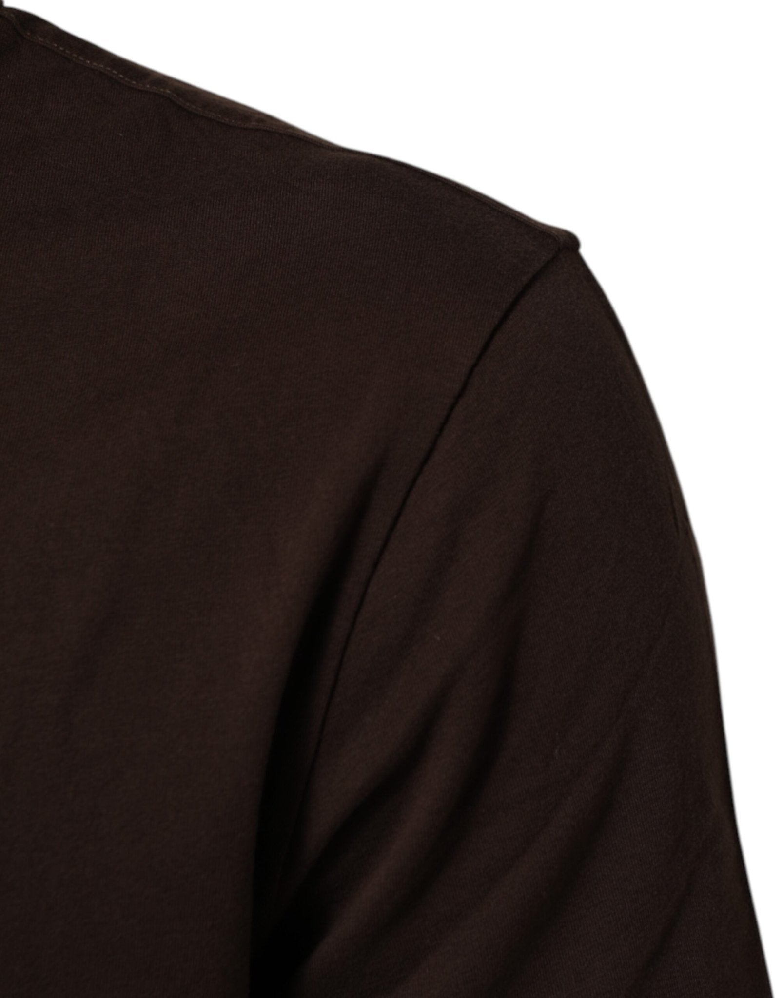 Dolce & Gabbana Brown Coin Laurel Print Men Crew Neck T-shirt - RIMODA