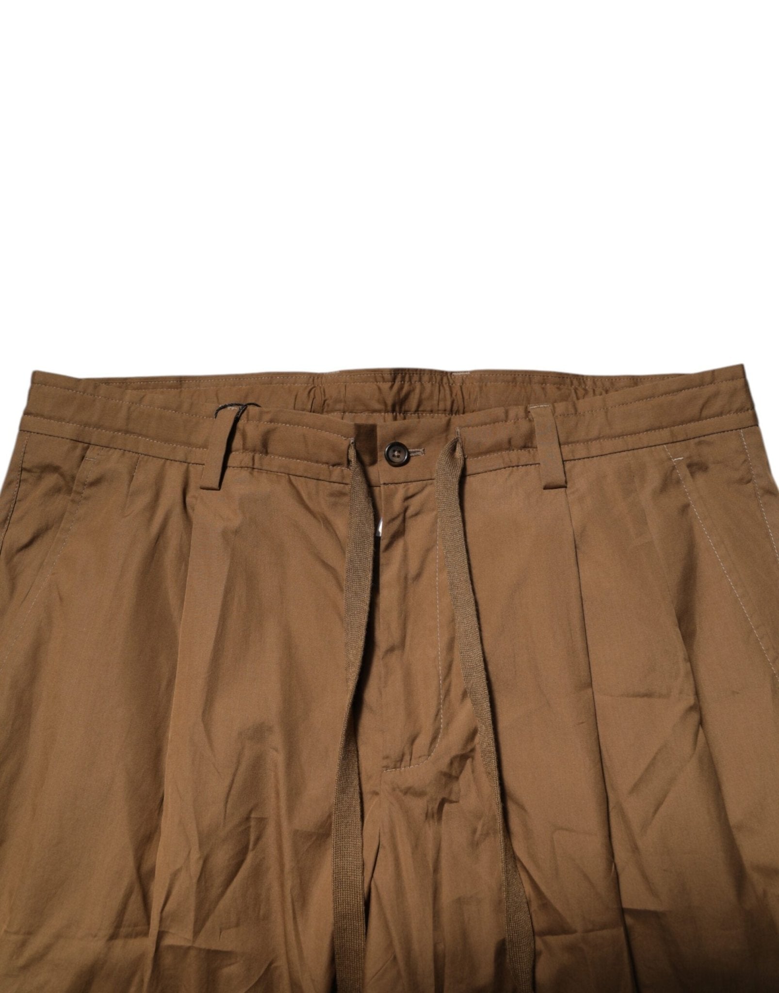 Dolce & Gabbana Brown Cotton Chino Mid Waist Men Jogger Pants - RIMODA