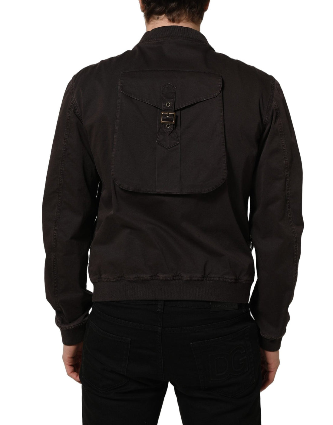 Dolce & Gabbana Brown Cotton Full Zip Men Bomber Jacket - RIMODA