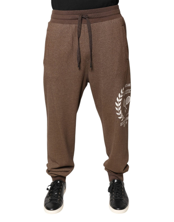 Dolce & Gabbana Brown Cotton Jogger Sweatpants Pants - RIMODA