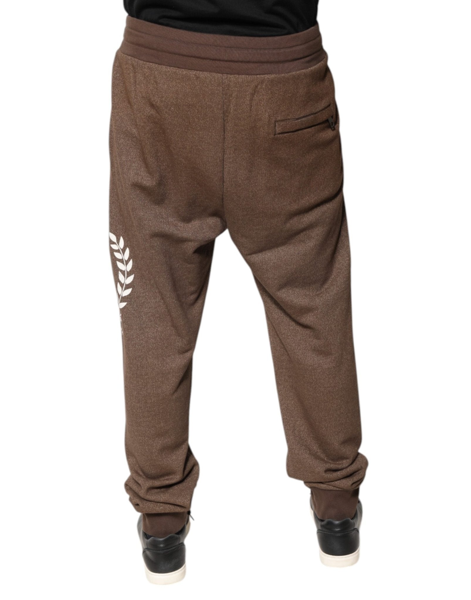 Dolce & Gabbana Brown Cotton Jogger Sweatpants Pants - RIMODA
