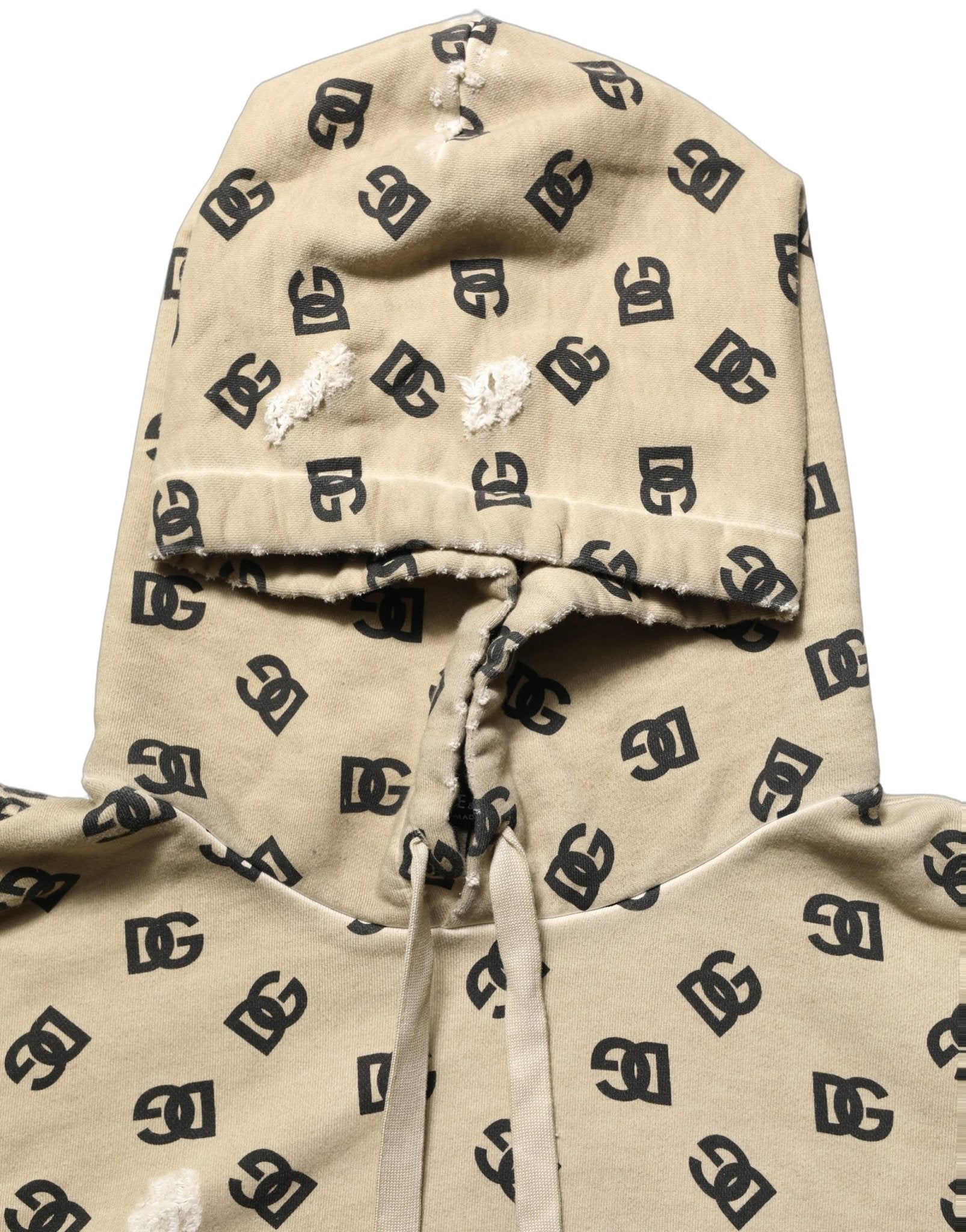 Dolce & Gabbana Brown Cotton Logo Hooded Sweatshirt Sweater - RIMODA