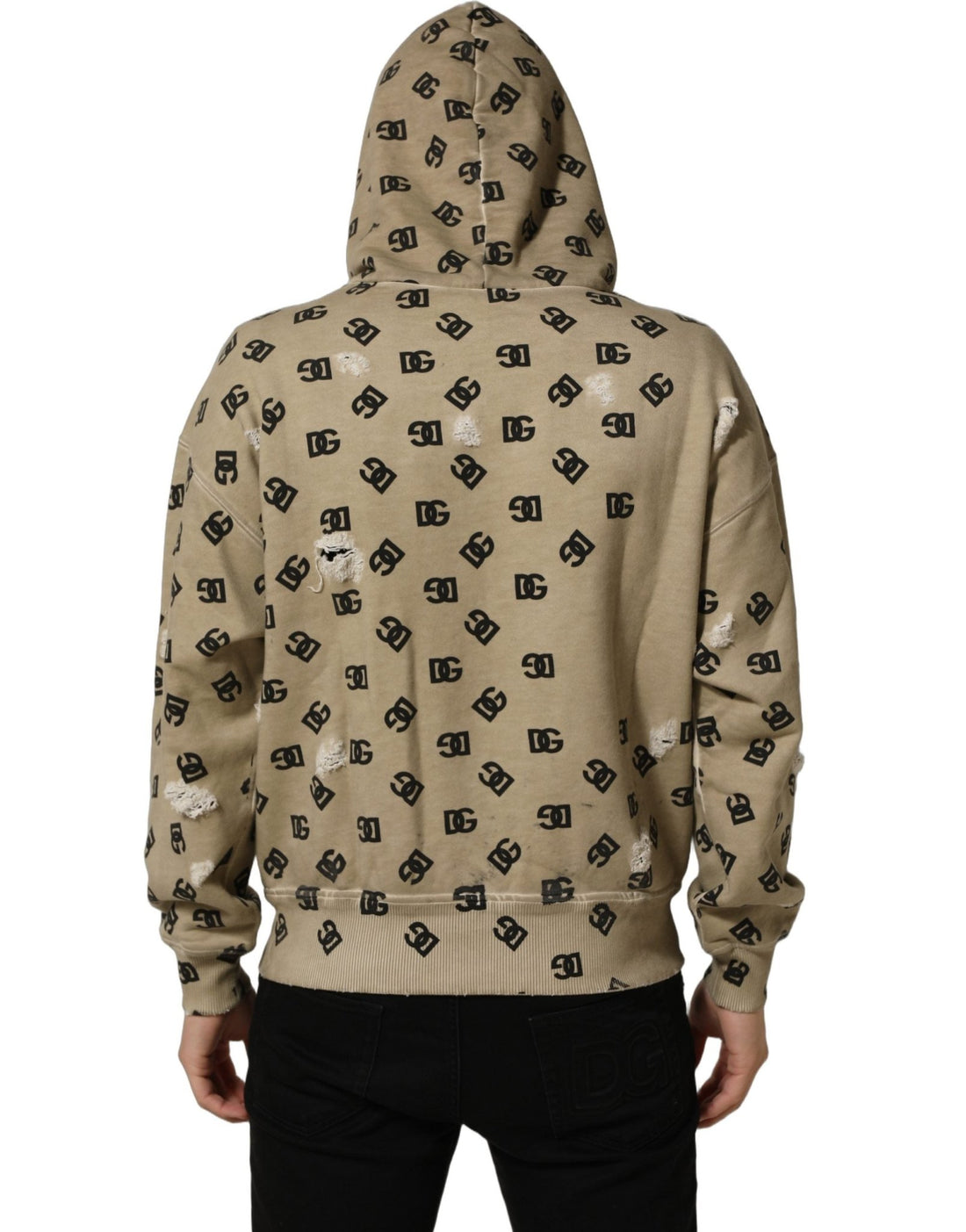 Dolce & Gabbana Brown Cotton Logo Hooded Sweatshirt Sweater - RIMODA