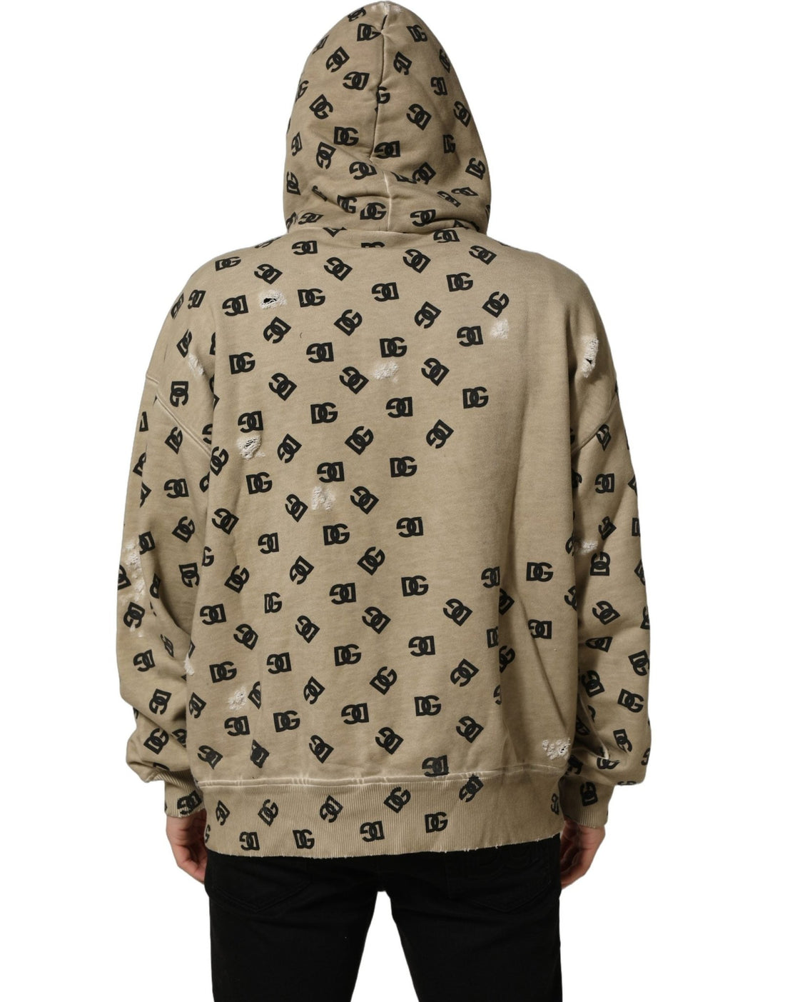 Dolce & Gabbana Brown Cotton Logo Hooded Sweatshirt Sweater - RIMODA