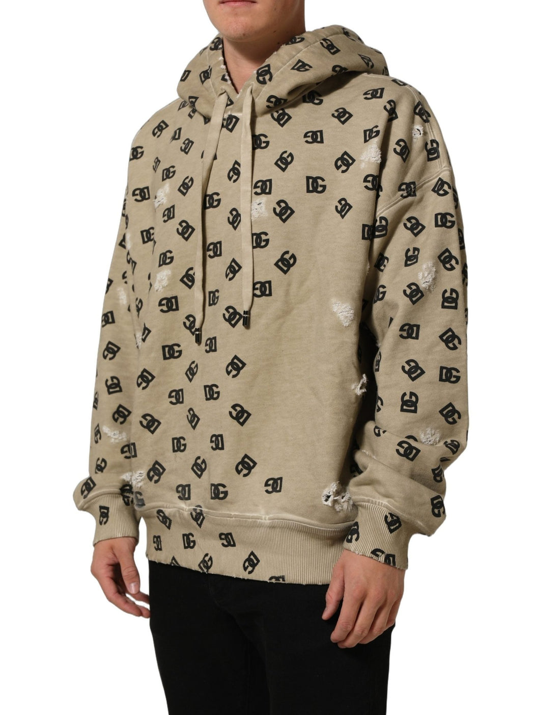 Dolce & Gabbana Brown Cotton Logo Hooded Sweatshirt Sweater - RIMODA