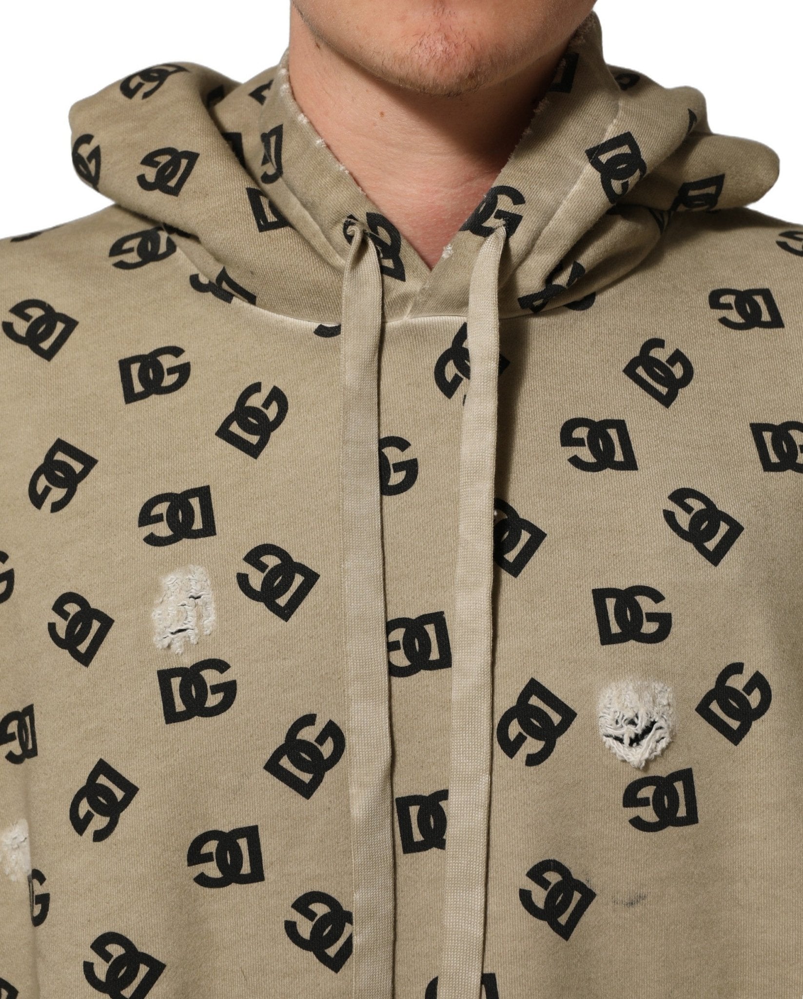 Dolce & Gabbana Brown Cotton Logo Hooded Sweatshirt Sweater - RIMODA