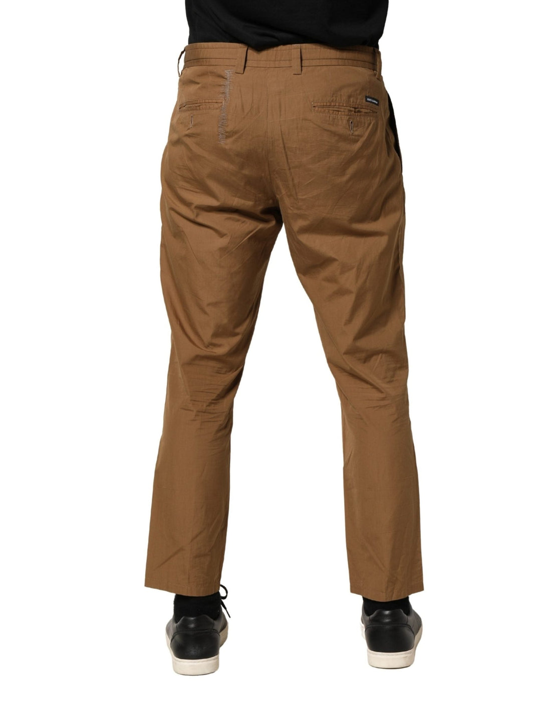 Dolce & Gabbana Brown Cotton Straight Chino Men Trouser Pants - RIMODA