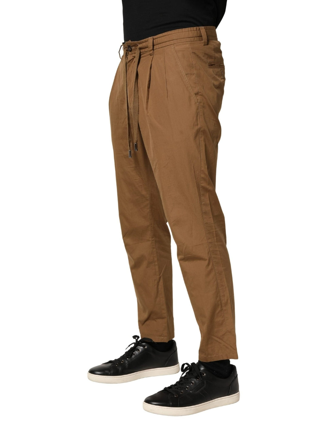 Dolce & Gabbana Brown Cotton Straight Chino Men Trouser Pants - RIMODA