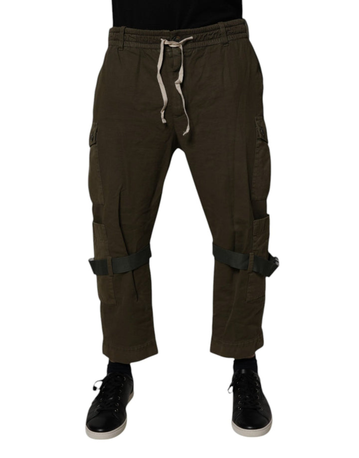 Dolce & Gabbana Brown Cotton Stretch Cargo Pants - RIMODA