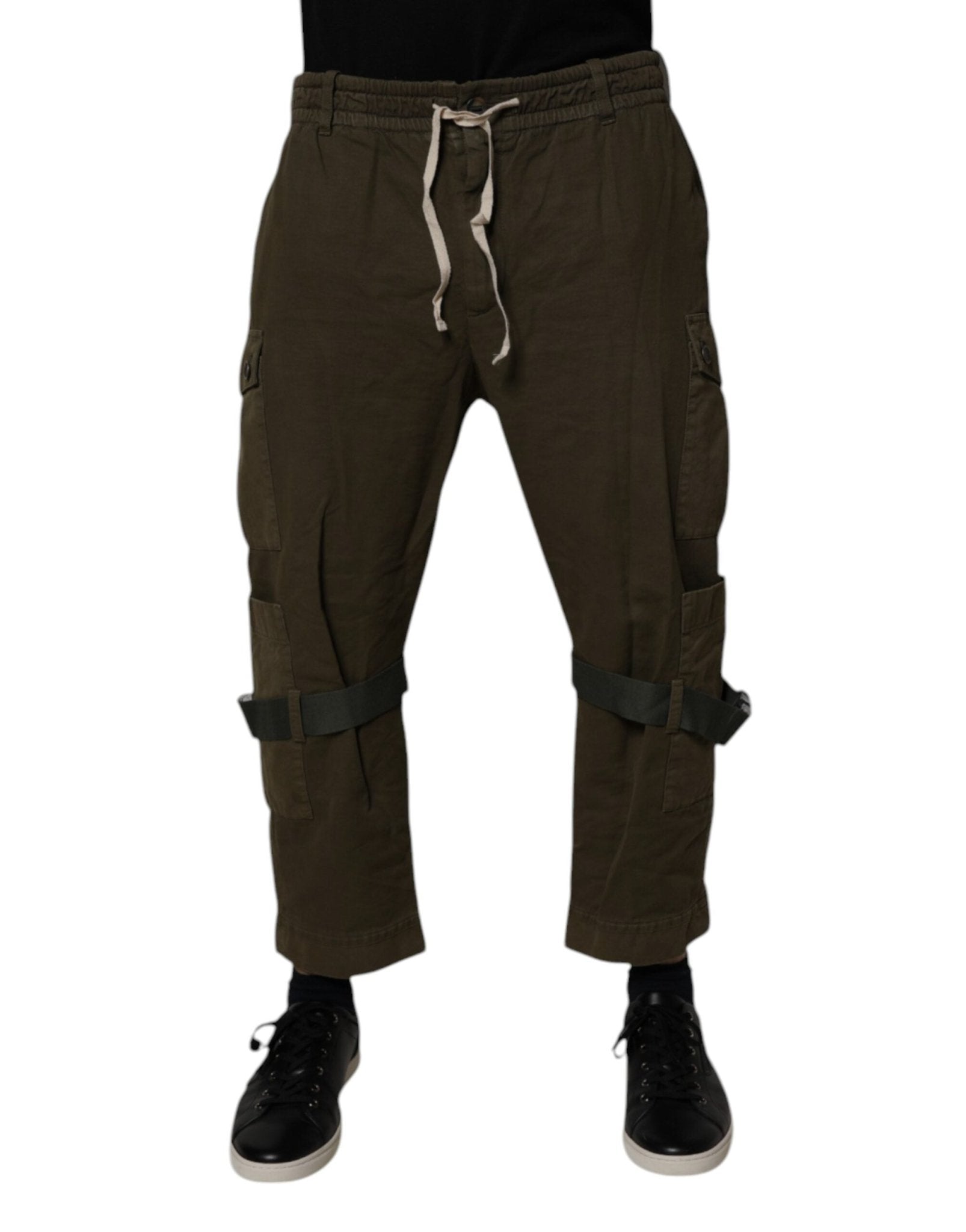 Dolce & Gabbana Brown Cotton Stretch Cargo Pants - RIMODA