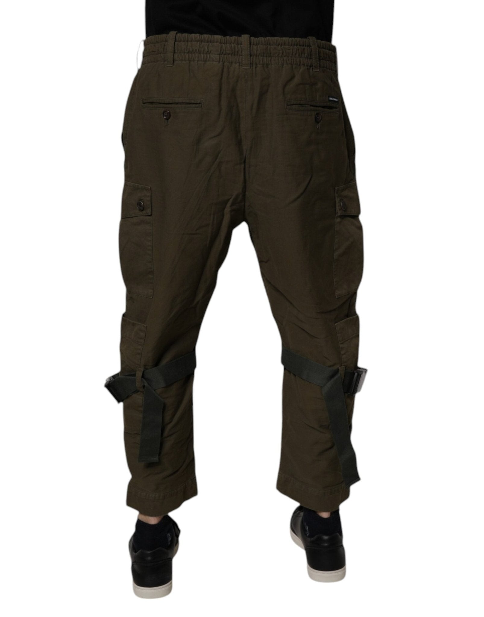 Dolce & Gabbana Brown Cotton Stretch Cargo Pants - RIMODA