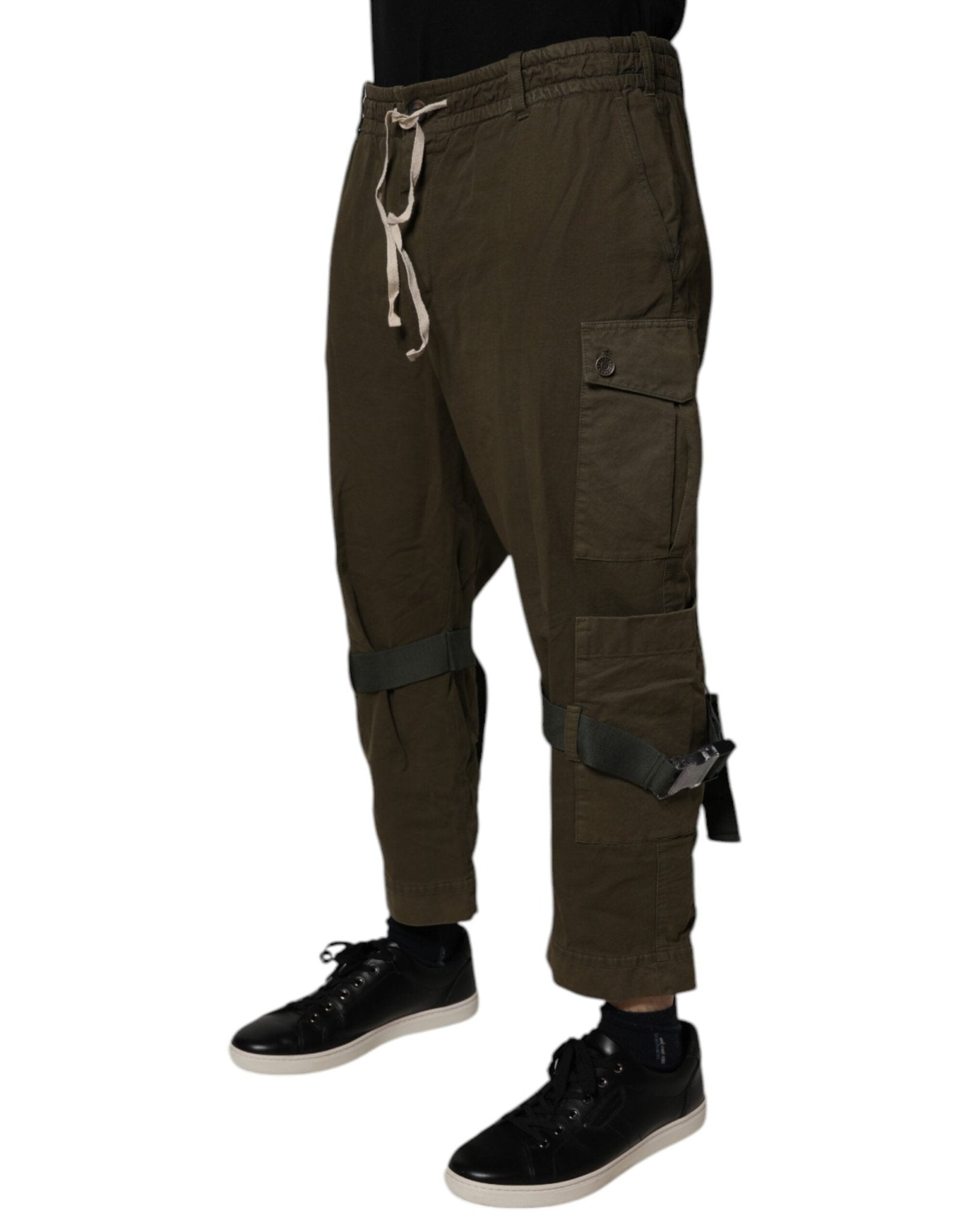 Dolce & Gabbana Brown Cotton Stretch Cargo Pants - RIMODA