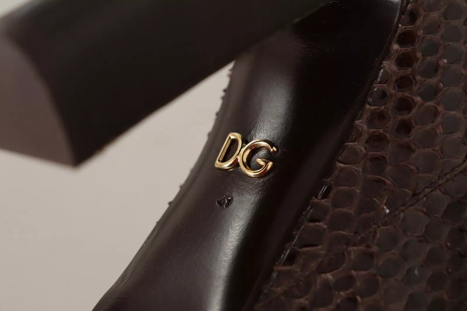 Dolce & Gabbana Brown Exotic Leather Heels High Boots Shoes - RIMODA