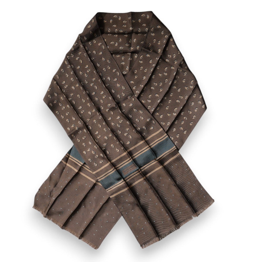Dolce & Gabbana Brown Fantasy Silk Neck Wrap Shawl Scarf - RIMODA