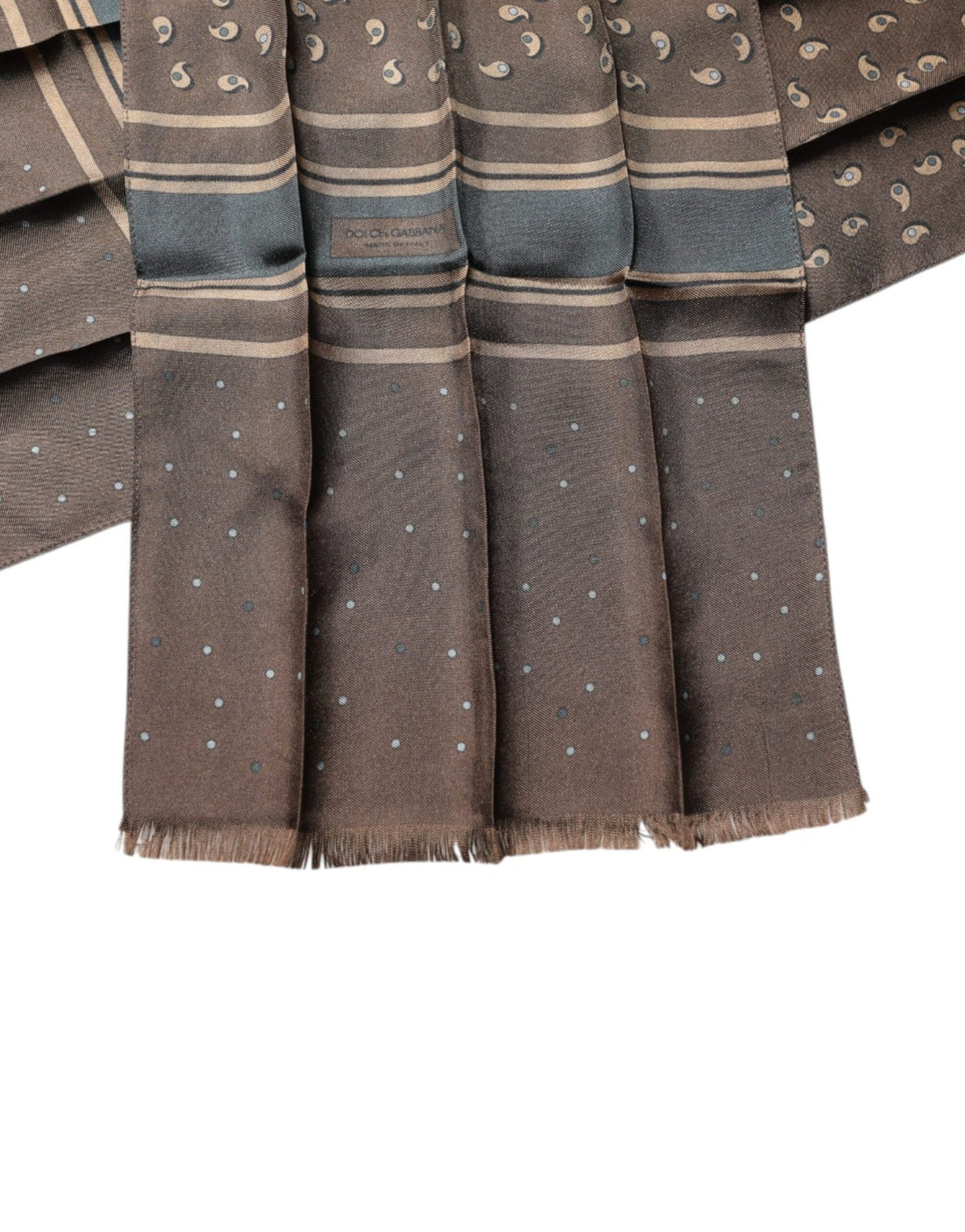 Dolce & Gabbana Brown Fantasy Silk Neck Wrap Shawl Scarf - RIMODA