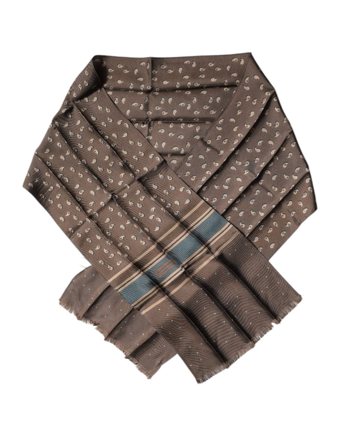 Dolce & Gabbana Brown Fantasy Silk Neck Wrap Shawl Scarf - RIMODA