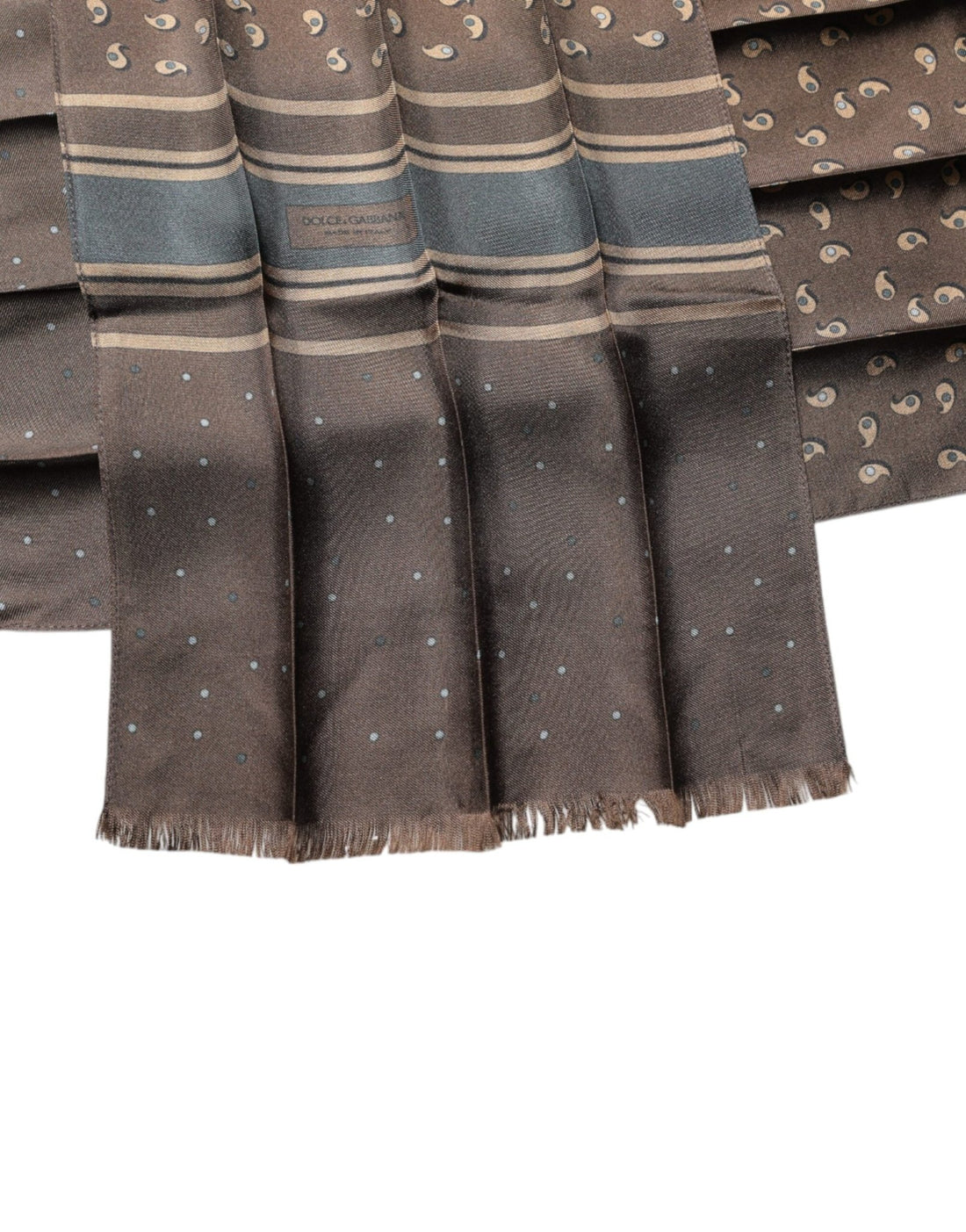 Dolce & Gabbana Brown Fantasy Silk Neck Wrap Shawl Scarf - RIMODA
