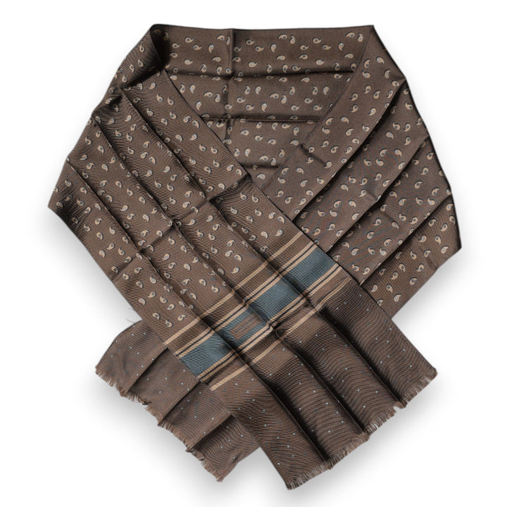 Dolce & Gabbana Brown Fantasy Silk Neck Wrap Shawl Scarf - RIMODA