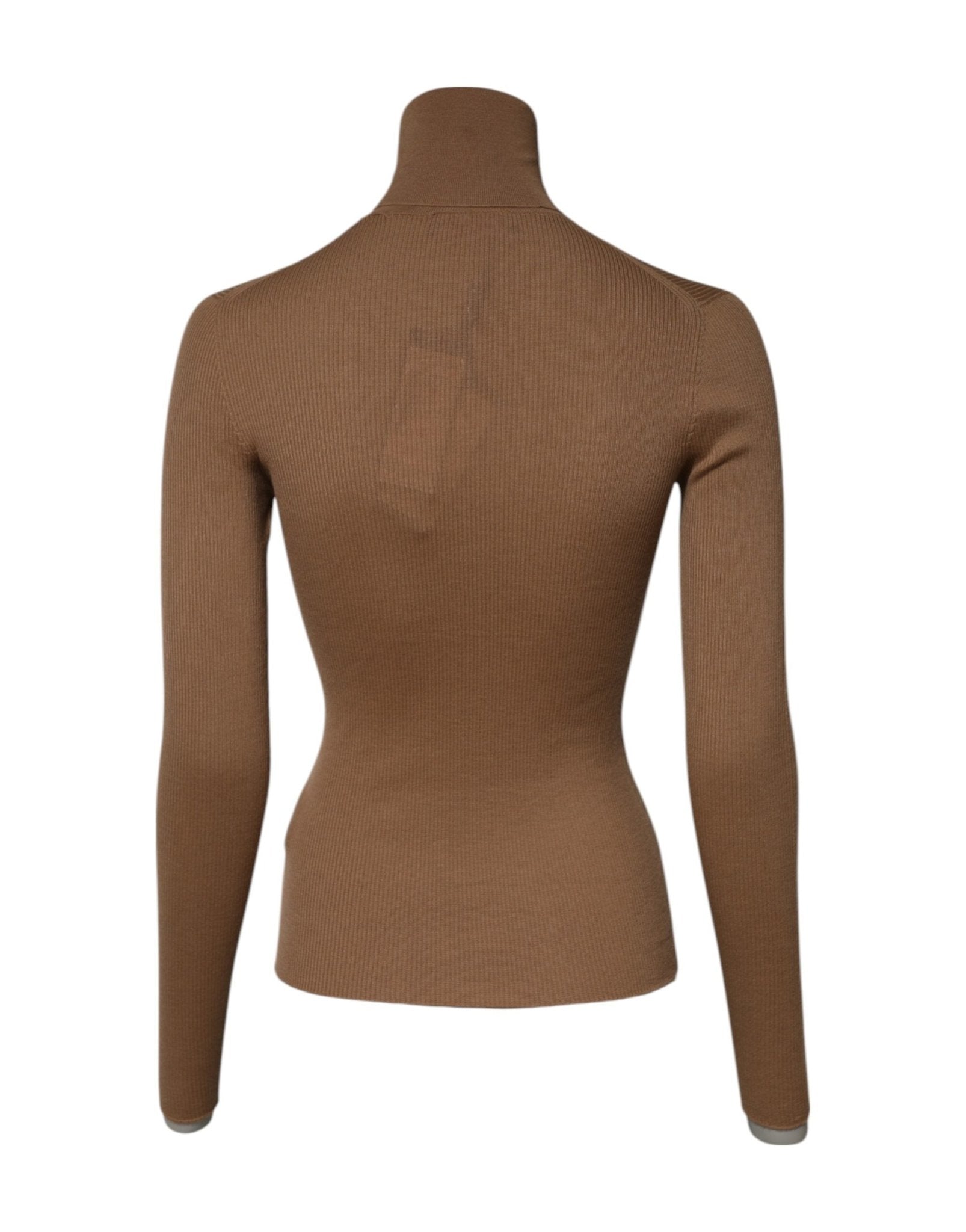Dolce & Gabbana Brown Knit Long Sleeves Turtleneck Sweater - RIMODA
