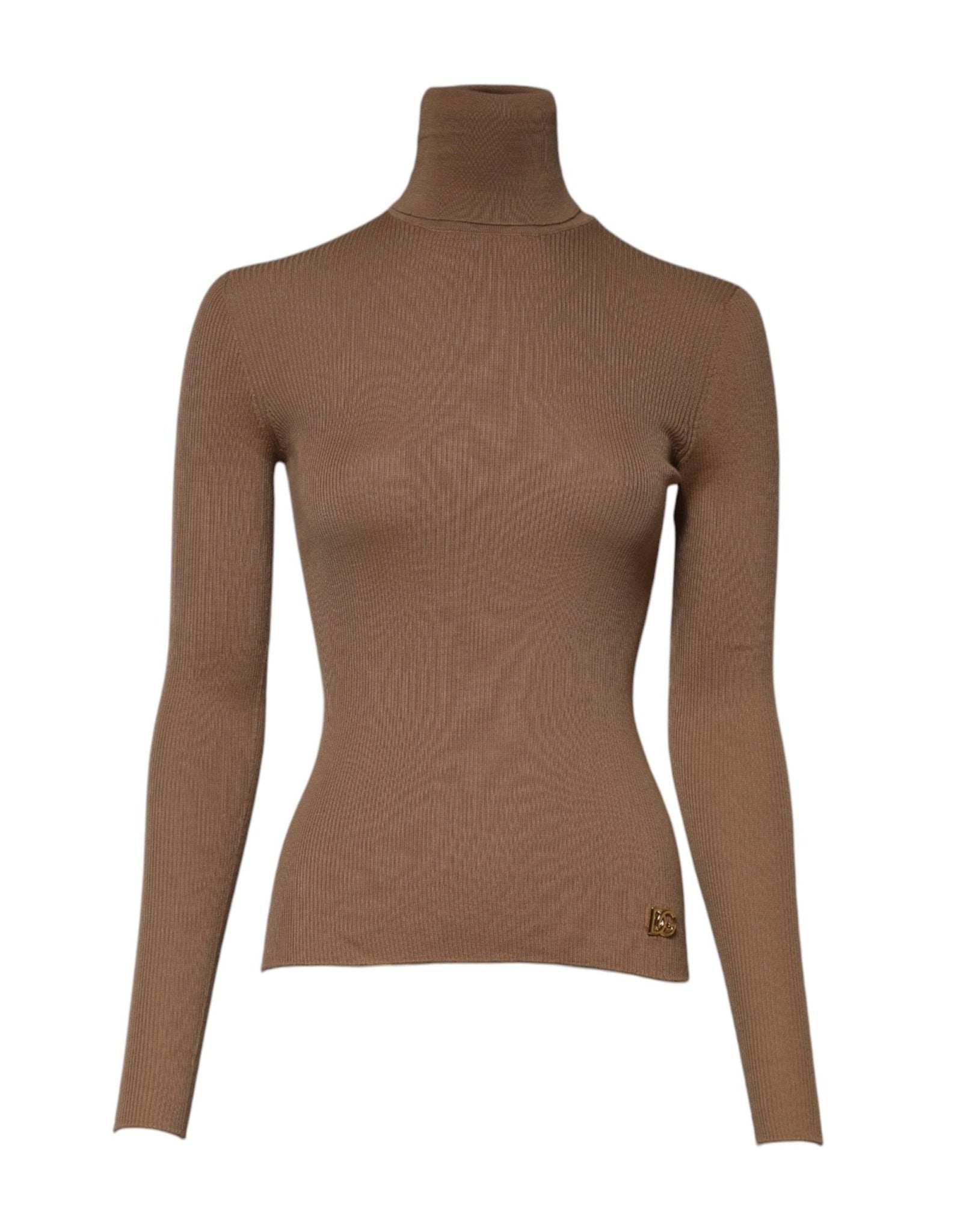 Dolce & Gabbana Brown Knit Long Sleeves Turtleneck Sweater - RIMODA