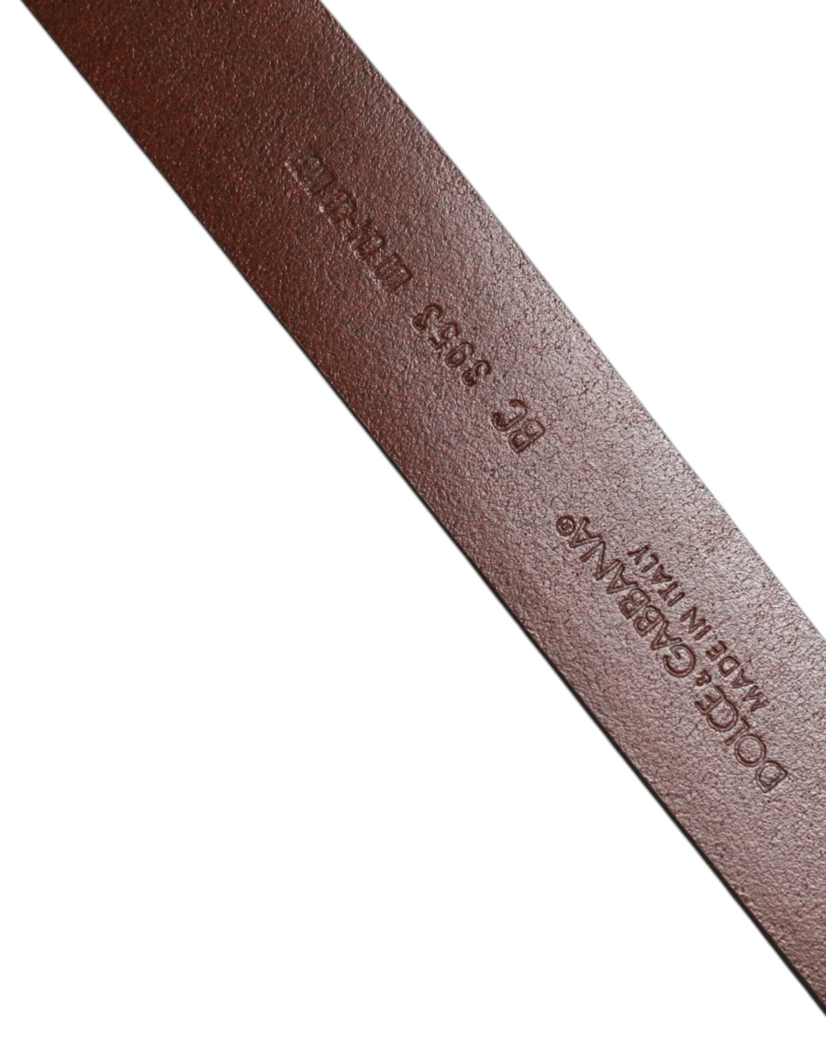 Dolce & Gabbana Brown Leather Classic Metal Logo Buckle Belt - RIMODA