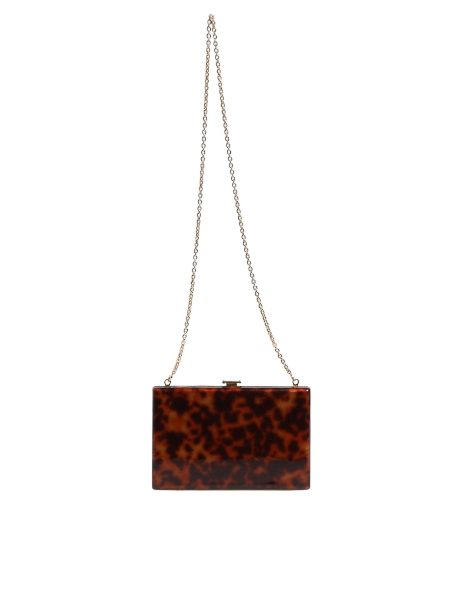 Dolce & Gabbana Brown Leather Clutch Evening Crossbody Bag - RIMODA