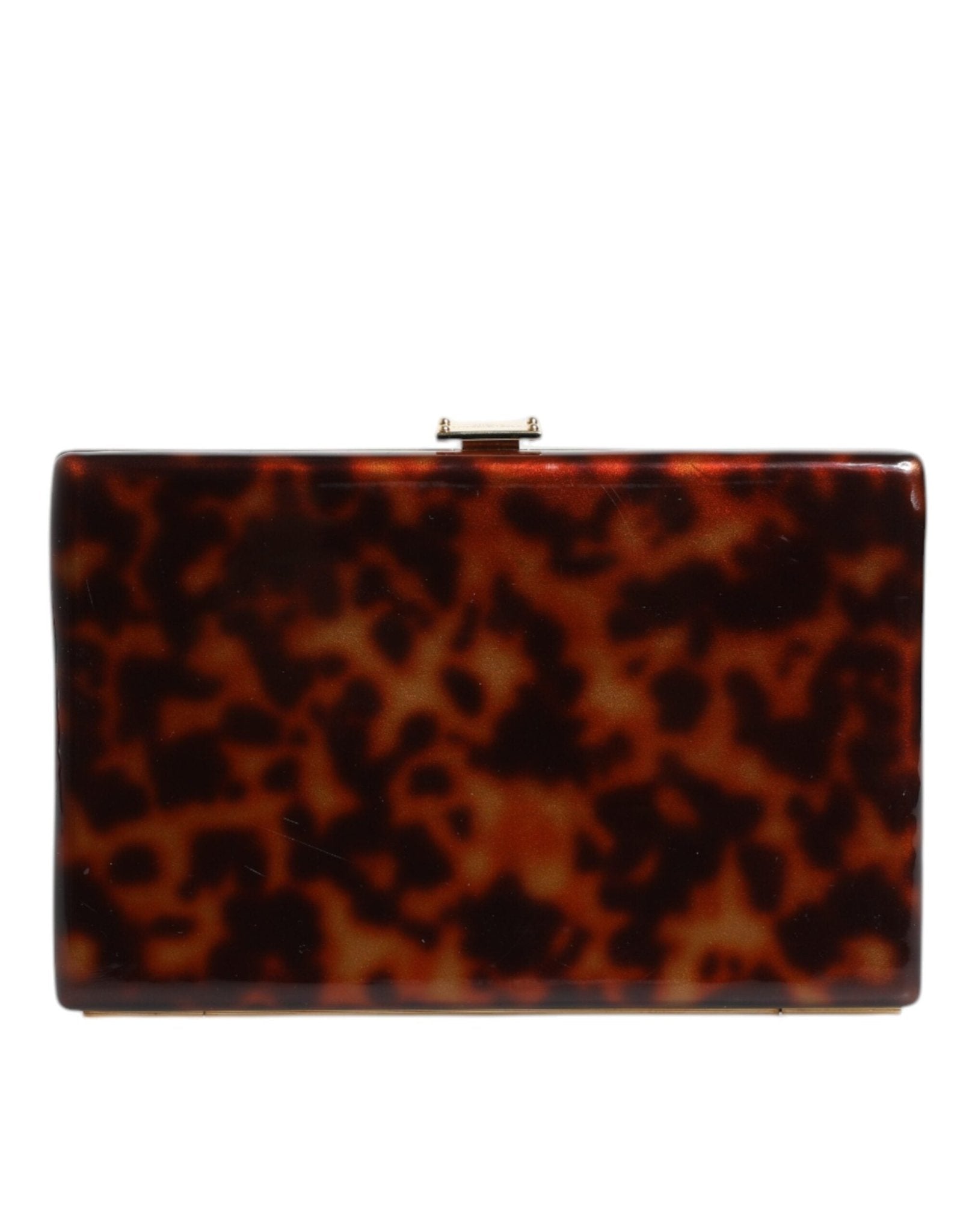 Dolce & Gabbana Brown Leather Clutch Evening Crossbody Bag - RIMODA