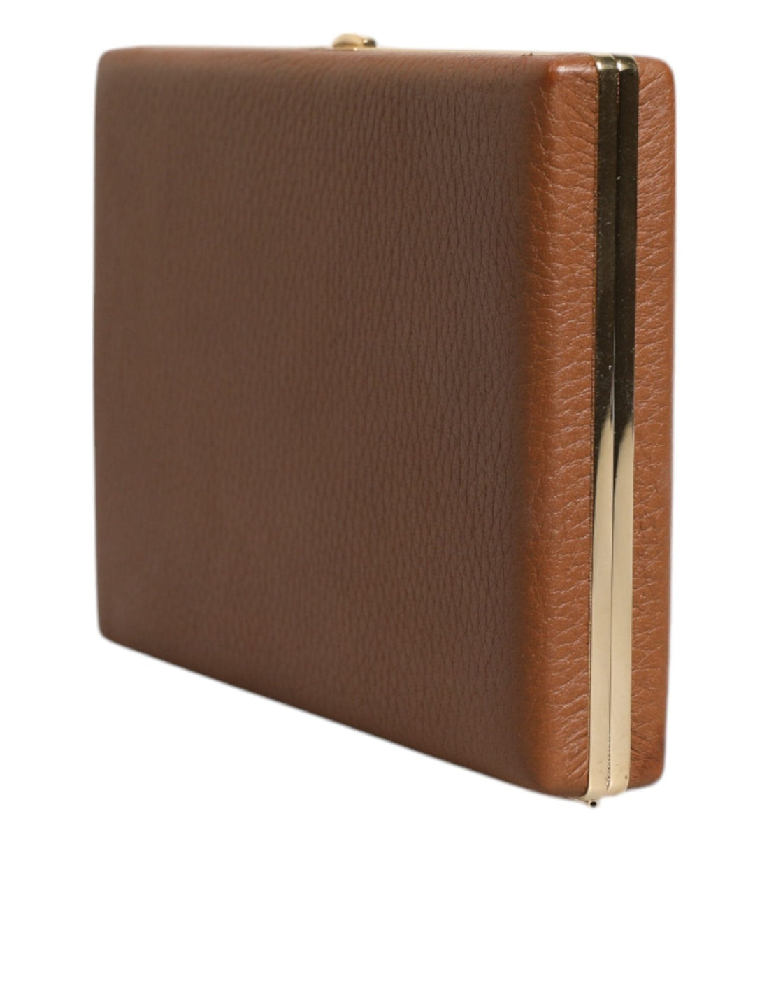Dolce & Gabbana Brown Leather Clutch Evening Crossbody Bag - RIMODA
