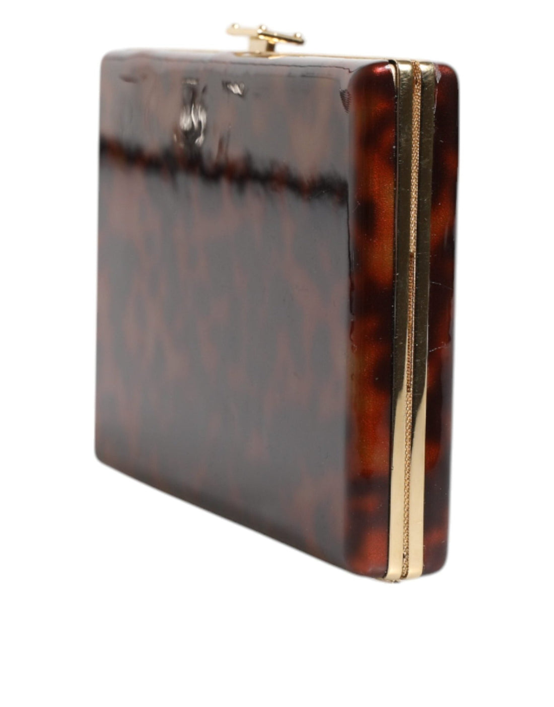 Dolce & Gabbana Brown Leather Clutch Evening Crossbody Bag - RIMODA