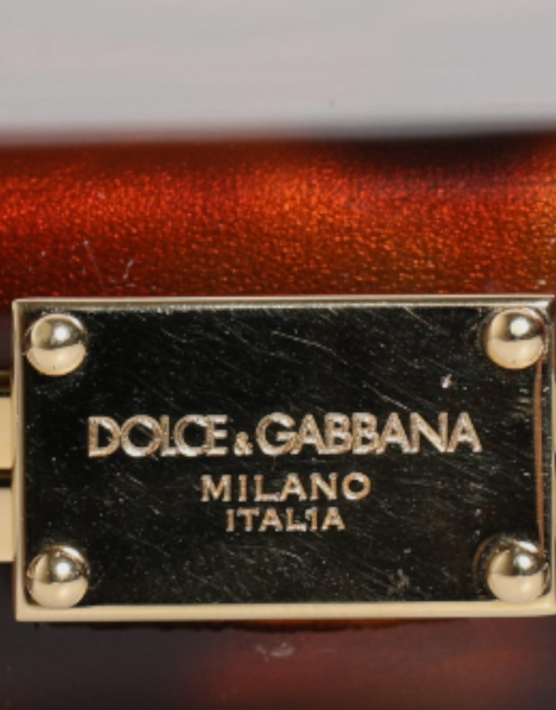 Dolce & Gabbana Brown Leather Clutch Evening Crossbody Bag - RIMODA