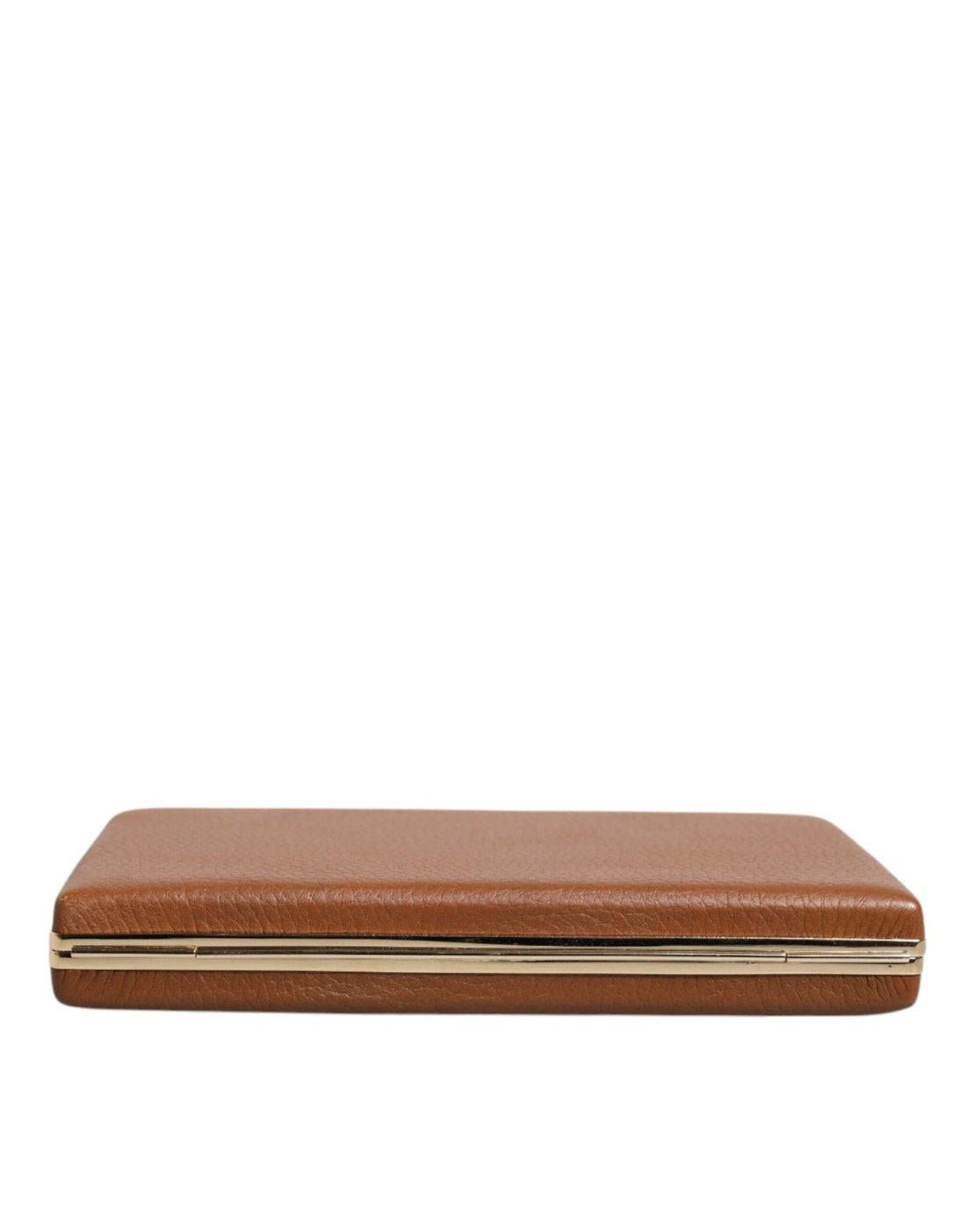 Dolce & Gabbana Brown Leather Clutch Evening Crossbody Bag - RIMODA