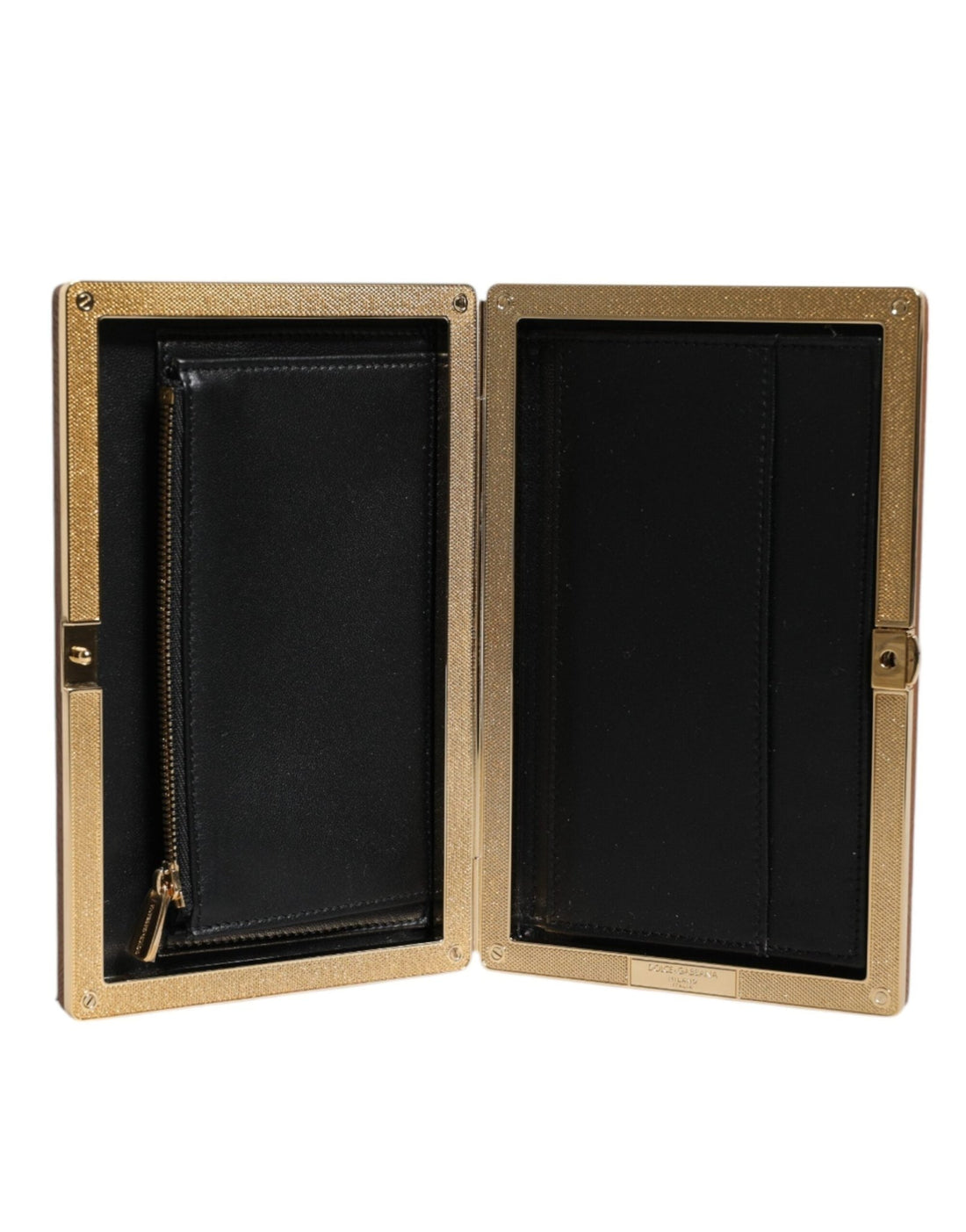 Dolce & Gabbana Brown Leather Clutch Evening Crossbody Bag - RIMODA