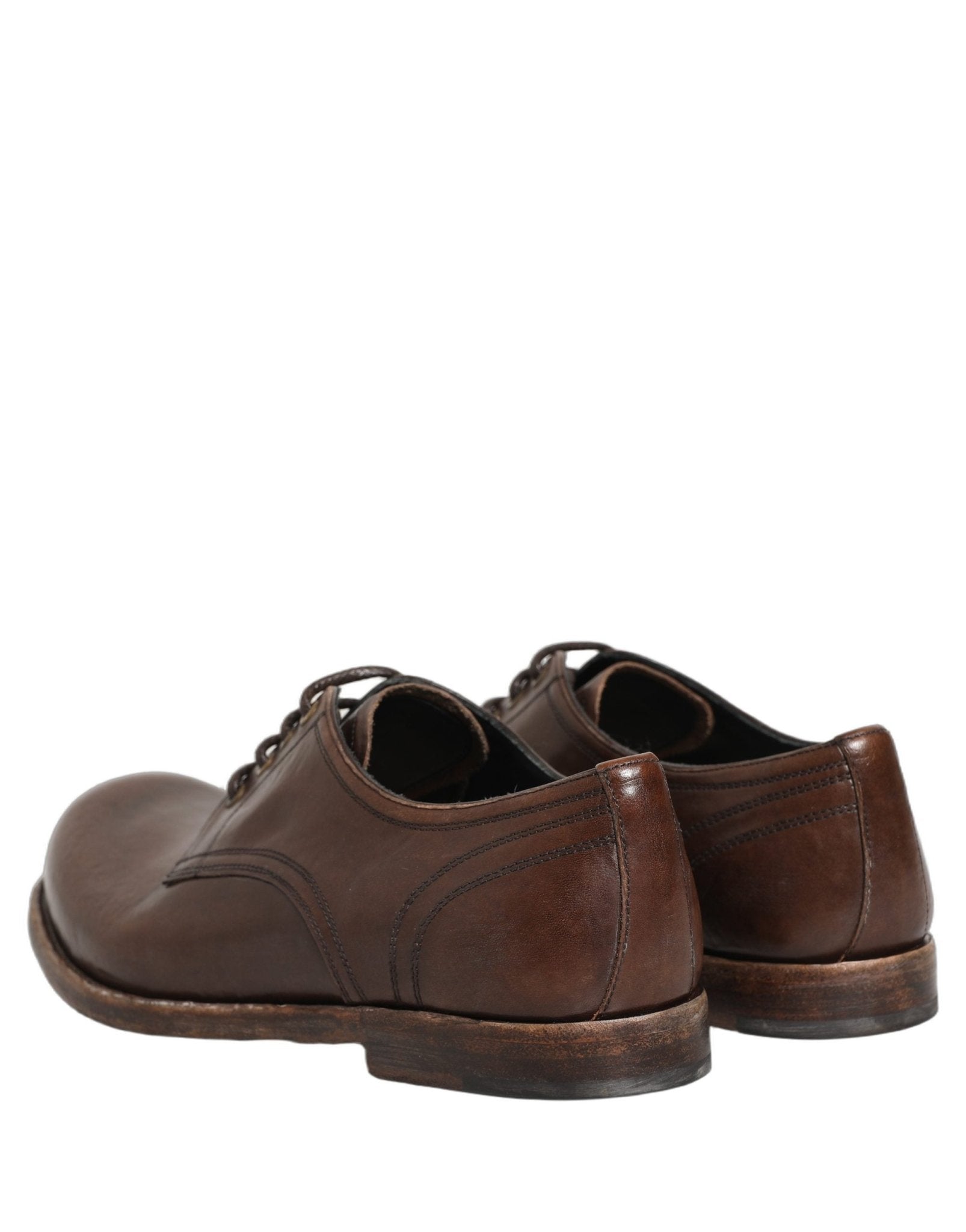 Dolce & Gabbana Brown Leather Derby Dress Men Formal Shoes - RIMODA