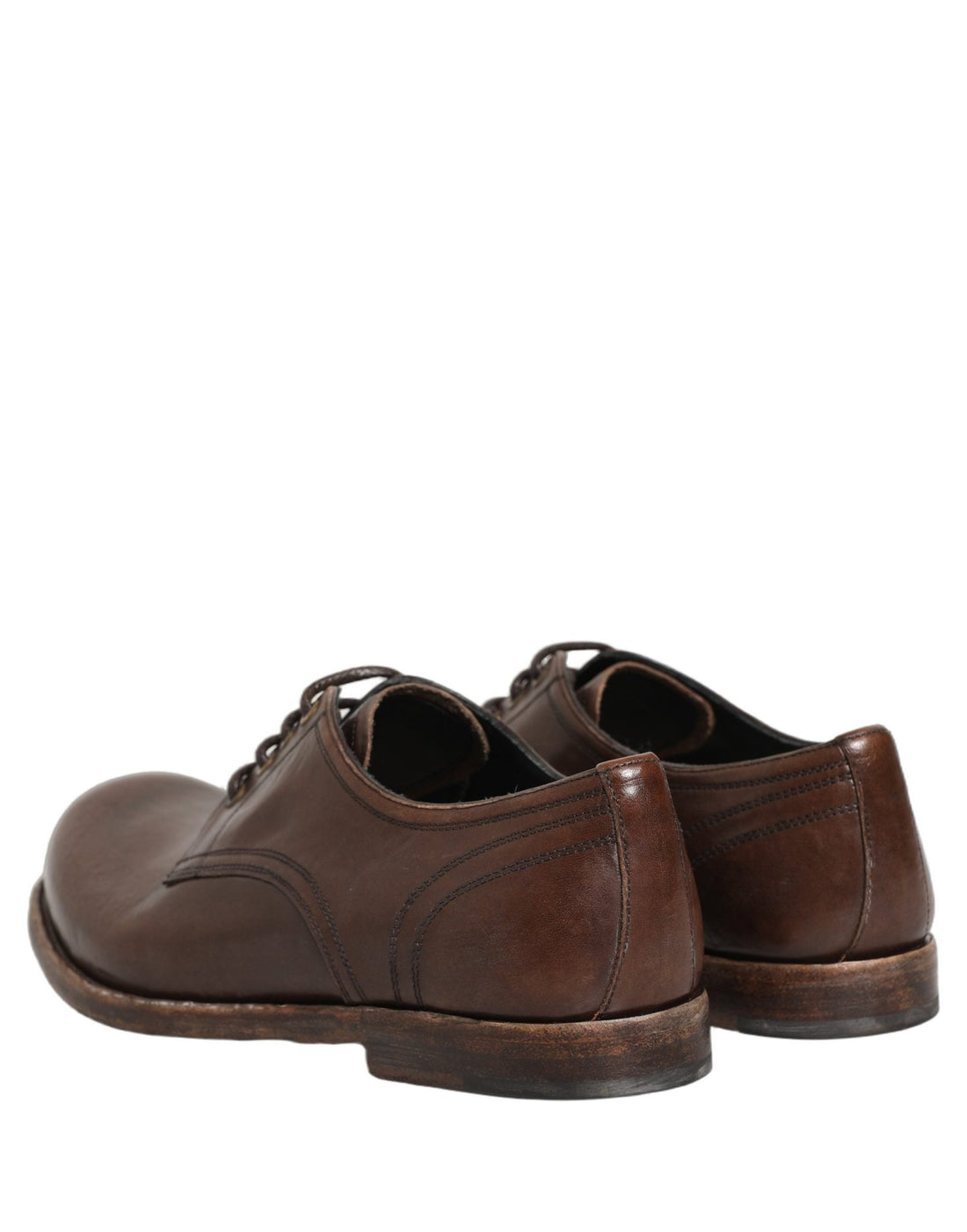 Dolce & Gabbana Brown Leather Derby Dress Men Formal Shoes - RIMODA