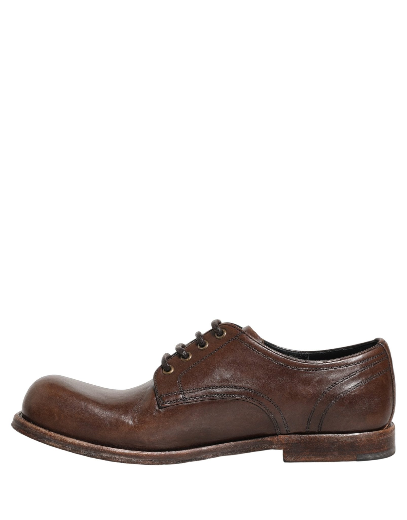 Dolce & Gabbana Brown Leather Derby Dress Men Formal Shoes - RIMODA